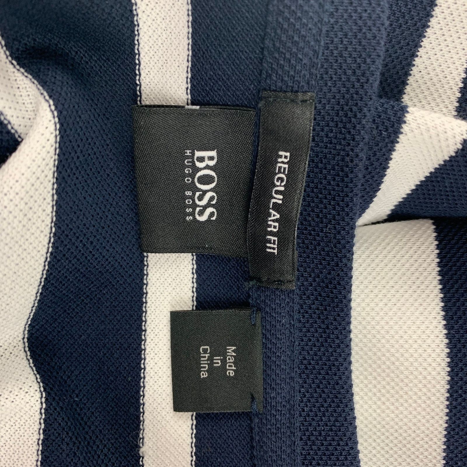 Hugo Boss Size XXL Navy White Cotton Crew-Neck T-shirt Size US XXL / EU 58 / 5 - 7 Thumbnail