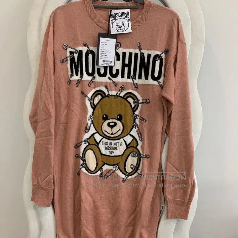 Moschino Moschino Pink Wool Blend Long Sleeve Dress . Size XS / US 0-2 / IT 36-38 - 1 Thumbnail