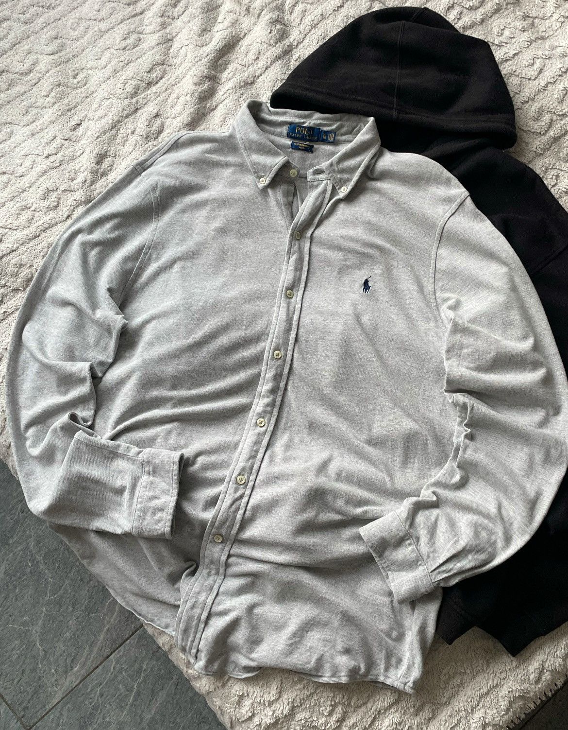 Polo Ralph Lauren Vintage shirt PRL Ralph lauren mens grey Size US XL / EU 56 / 4 - 1 Thumbnail
