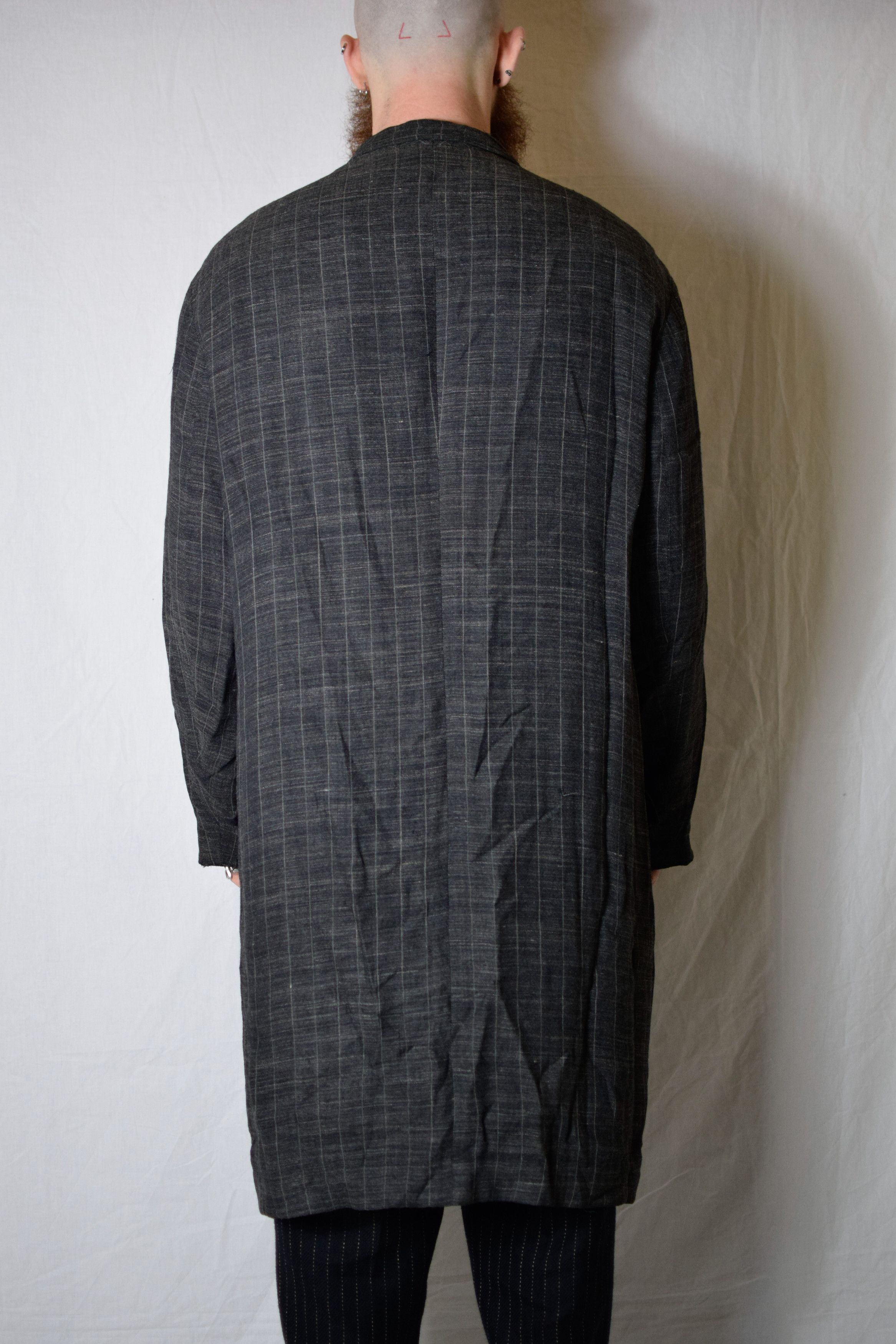 Yohji Yamamoto YYPH SS98 Linen Check Coat - HJ-J48-233 Size US L / EU 52-54 / 3 - 8 Thumbnail