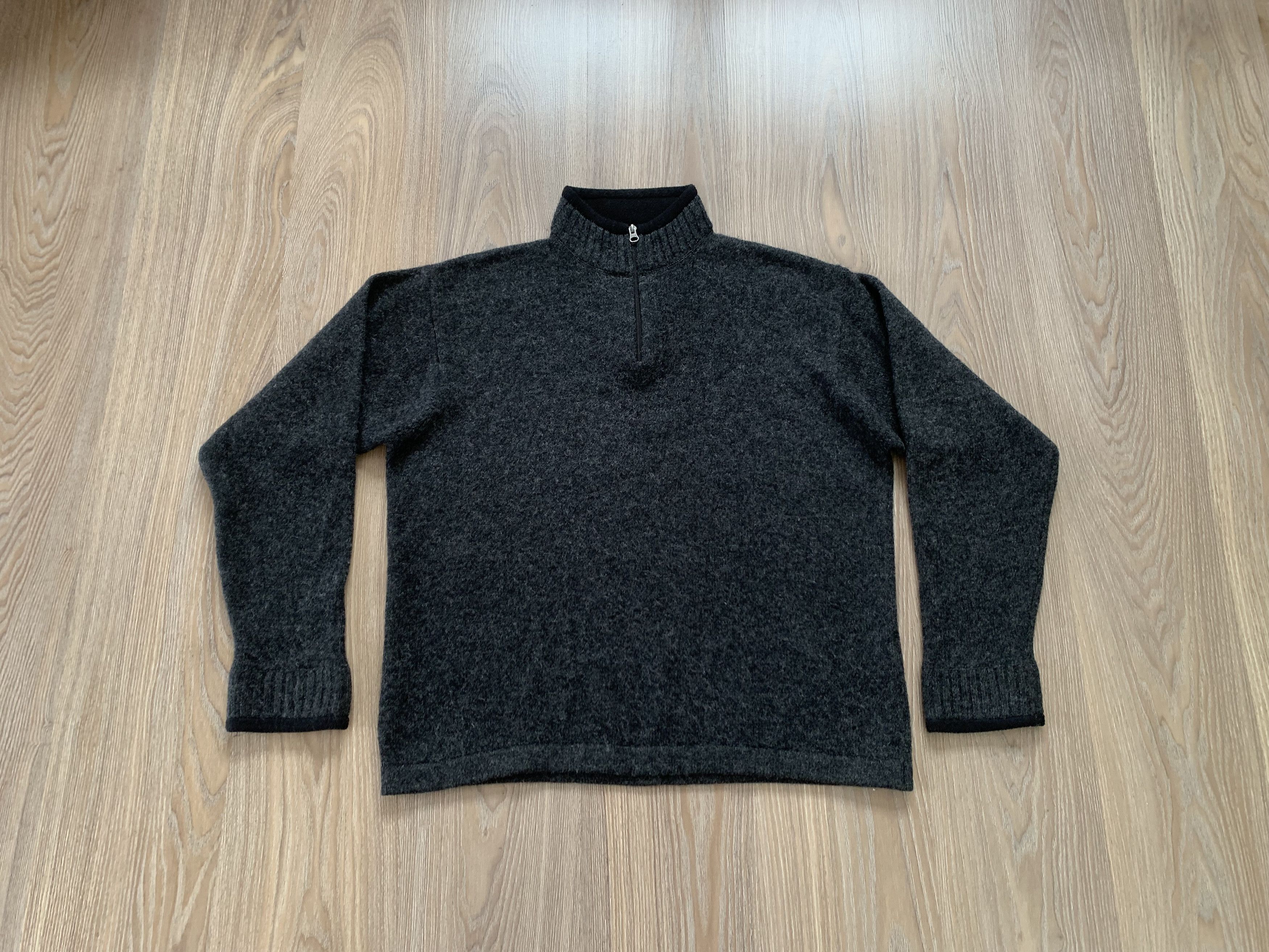 Woolrich Woolen Mills Vintage Woolrich Black Wool 1\4 Zip Sweater Size US XL / EU 56 / 4 - 1 Thumbnail