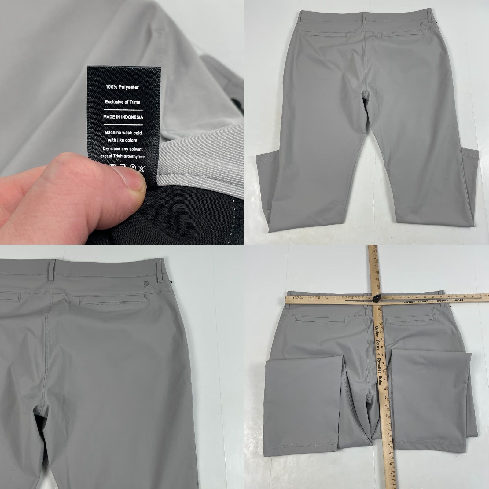 Vintage Public Rec Pants Mens 38 x 30 Gray Gamechanger 5 Pocket Straight Leg Tech Golfer Pants Size US 38 / EU 54 - 8 Thumbnail