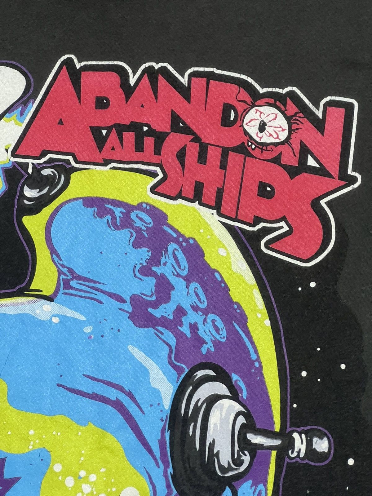Band Tees “Abandon All Ship” Skull Graphic Tee Y2K Fade Streetwear Size US M / EU 48-50 / 2 - 11 Thumbnail