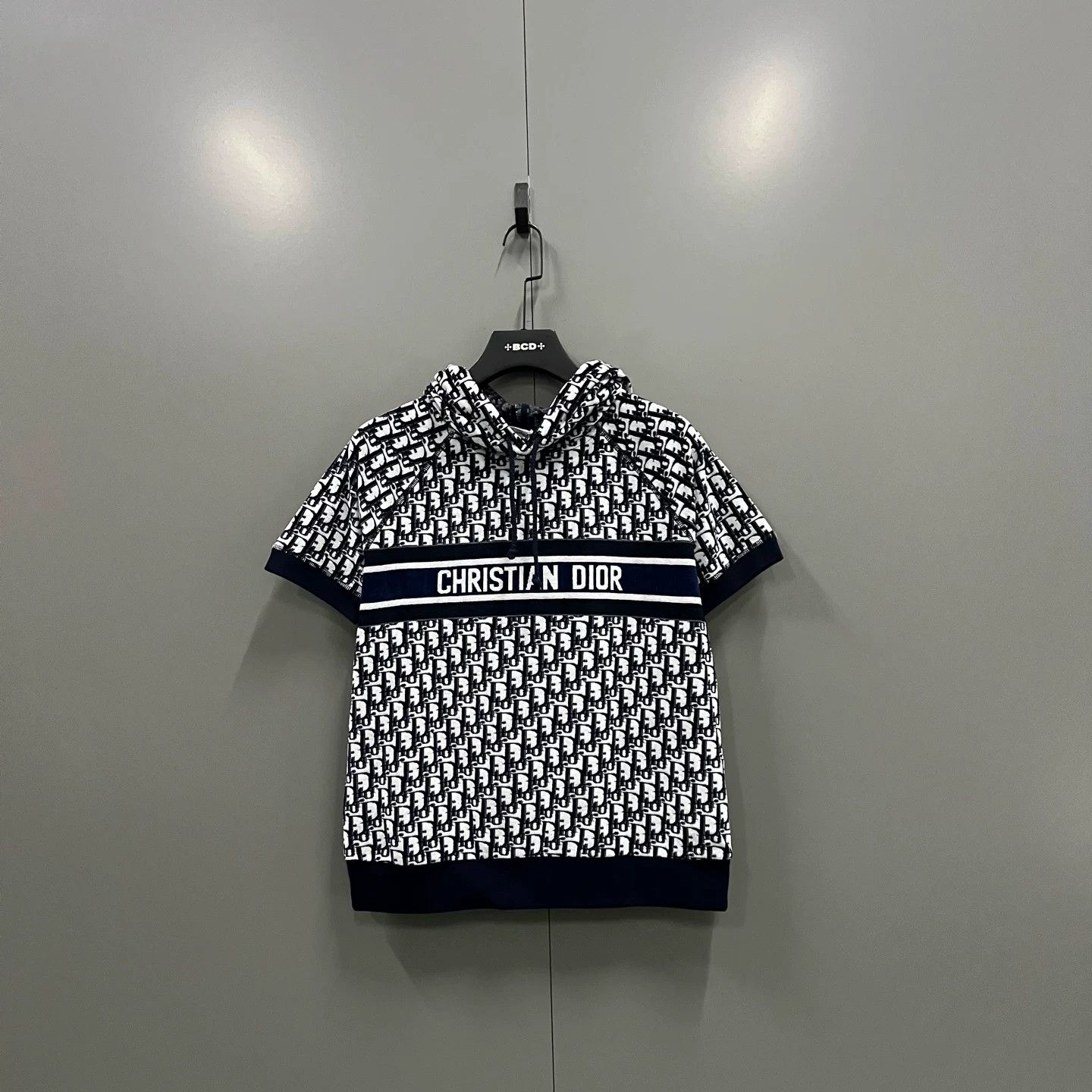 Dior Dior All-Over Monogram Short-Sleeve Hoodie Size XS / US 0-2 / IT 36-38 - 1 Thumbnail