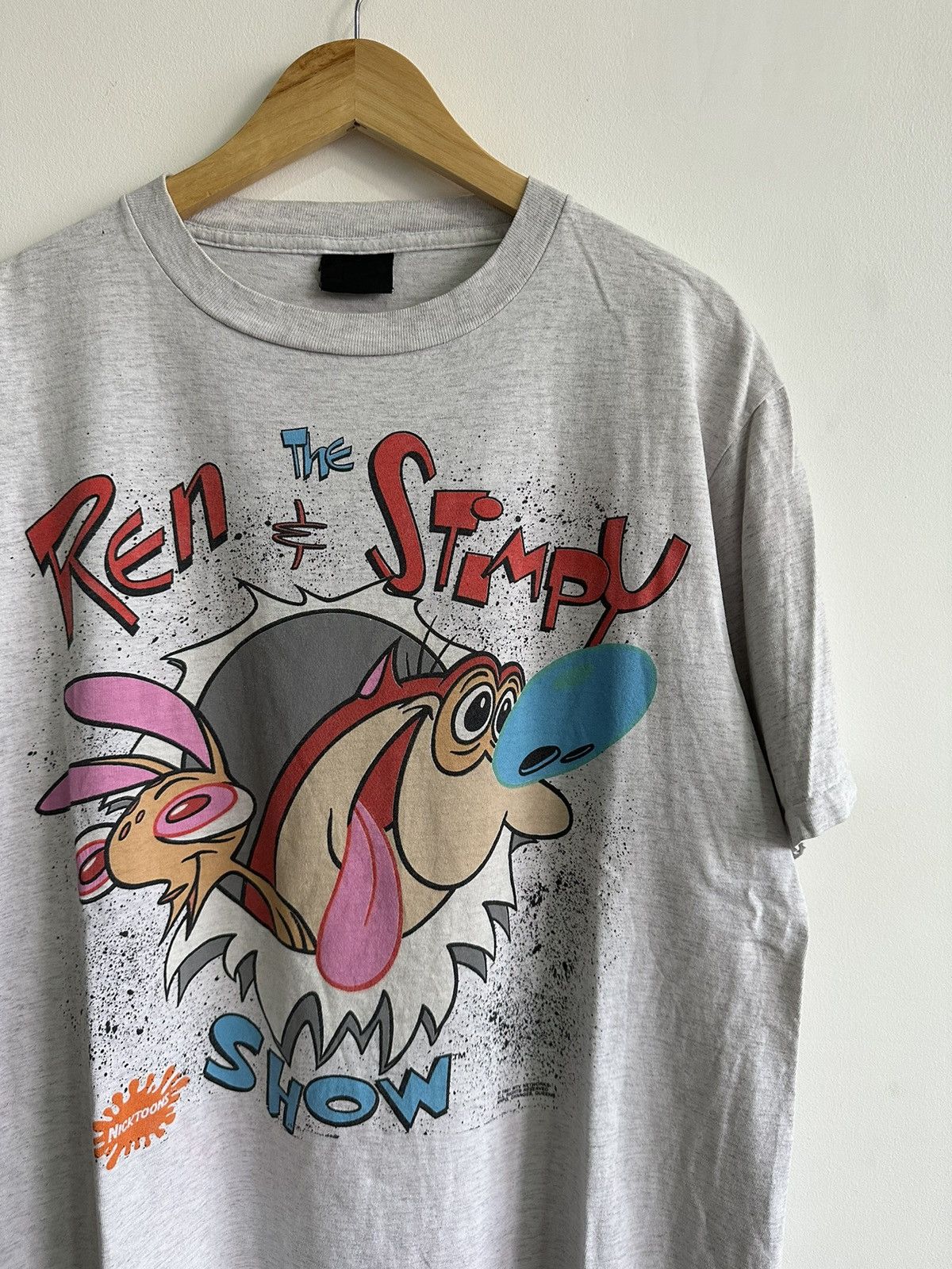 Cartoon Network × Nickelodeon × Vintage Vintage 90’s RARE Ren & Stimpy Nickelodeon Cartoon USA Tees Size US XL / EU 56 / 4 - 2 Thumbnail
