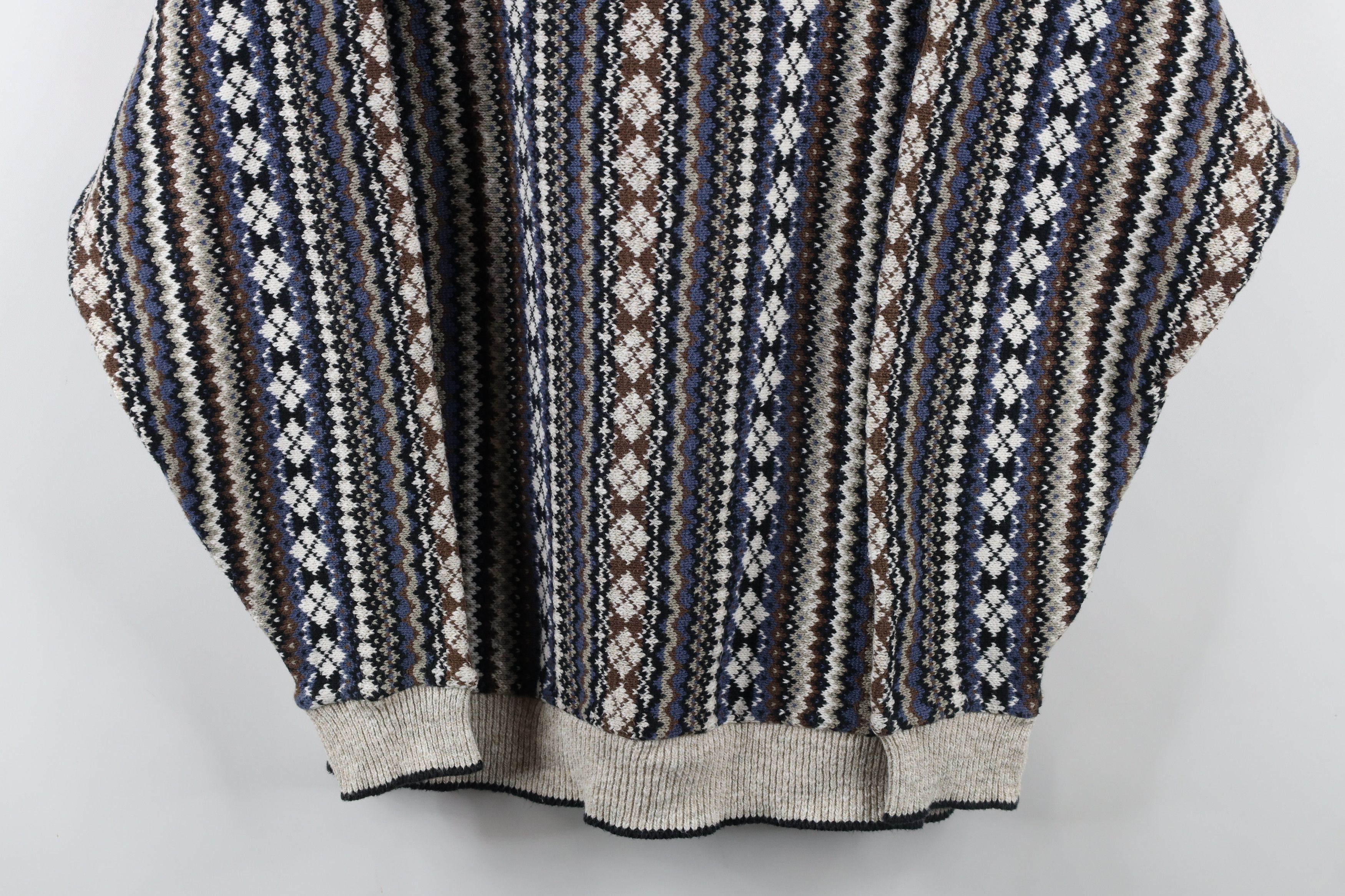 Vintage Vintage 90s Coogi Style Rainbow Fair Isle Knit Sweater USA Size US XL / EU 56 / 4 - 3 Thumbnail