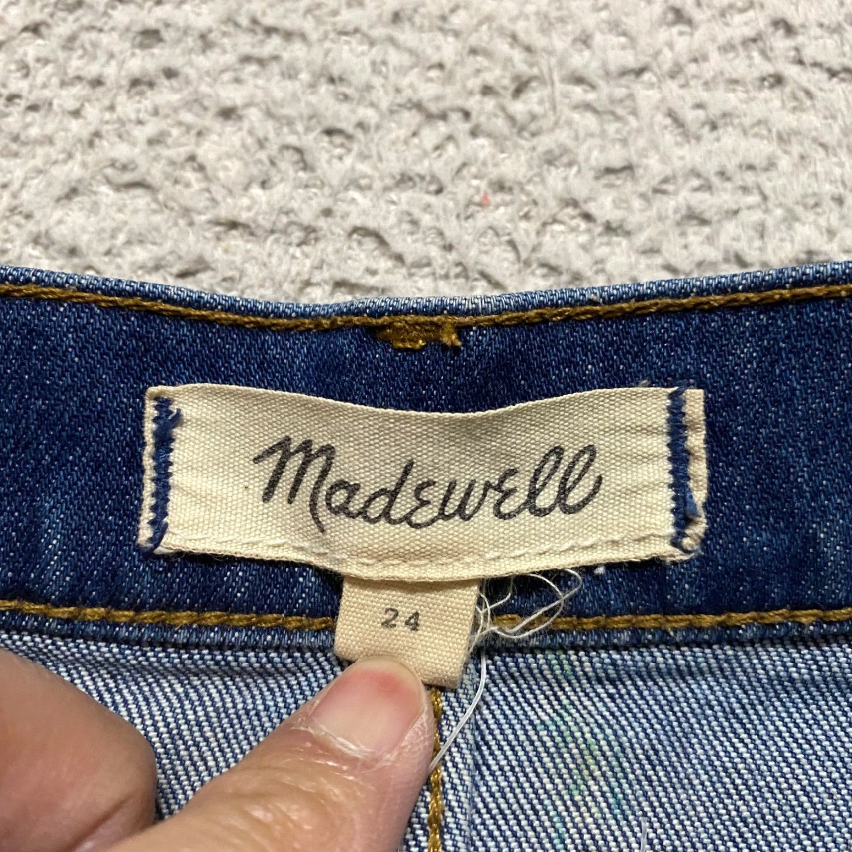 Madewell Madewell Jeans Shorts Blue Denim Inseam 3" Cut Off High Rise 24 Women XS-Plus? Size 42" / US 20 - 3 Thumbnail