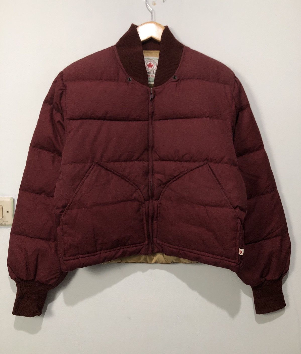 image of Sugar Cane Henrylear Jacket in Maroon, Men's (Size Medium)