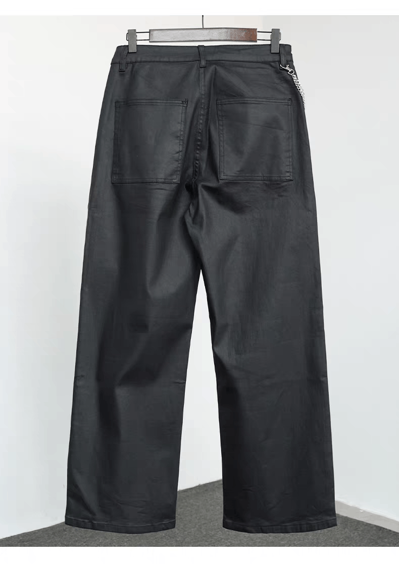Jean xtl Custom wax coated loose baggy wide Leg hiphop jeans Size US 40 / EU 56 - 8 Thumbnail
