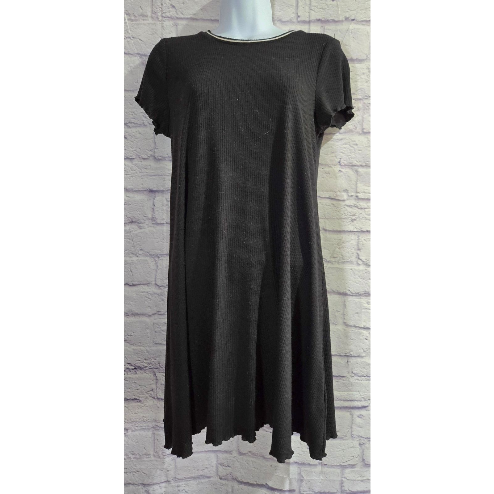Other Love, Fire Black Round Collard Pull On Dress M Stretchy Size M / US 6-8 / IT 42-44 - 1 Thumbnail