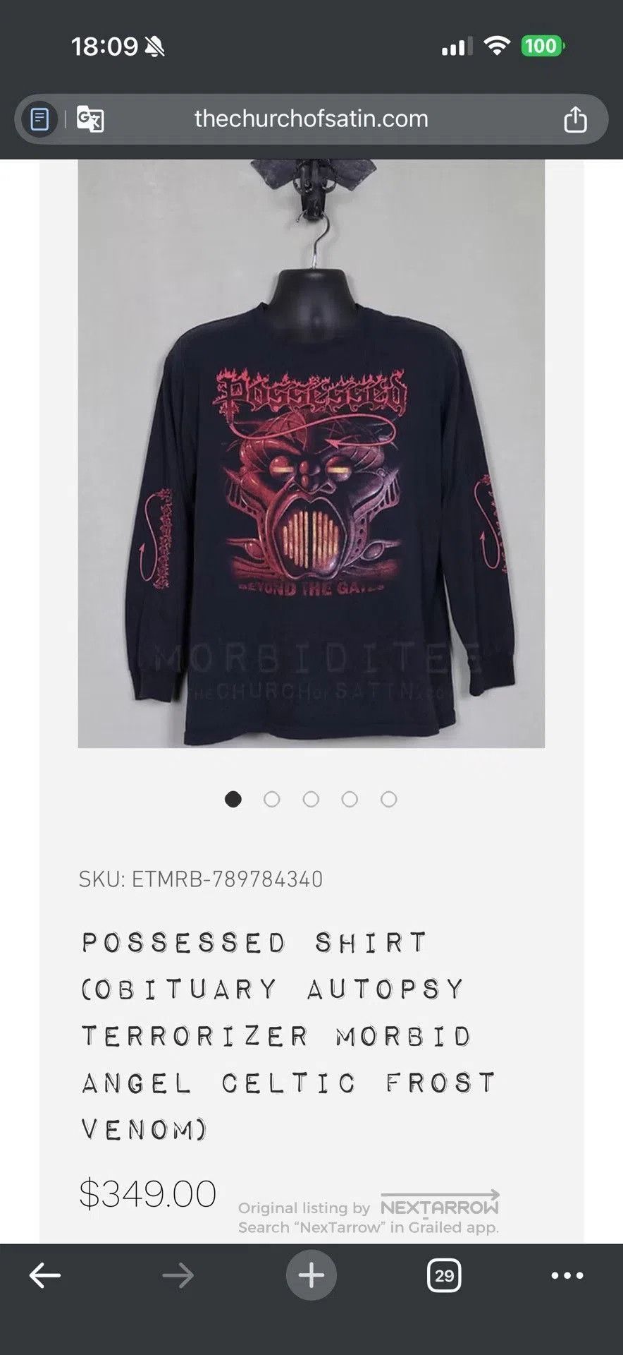 Vintage Vintage 00s Possessed Band Longsleeve. Size US M / EU 48-50 / 2 - 8 Thumbnail
