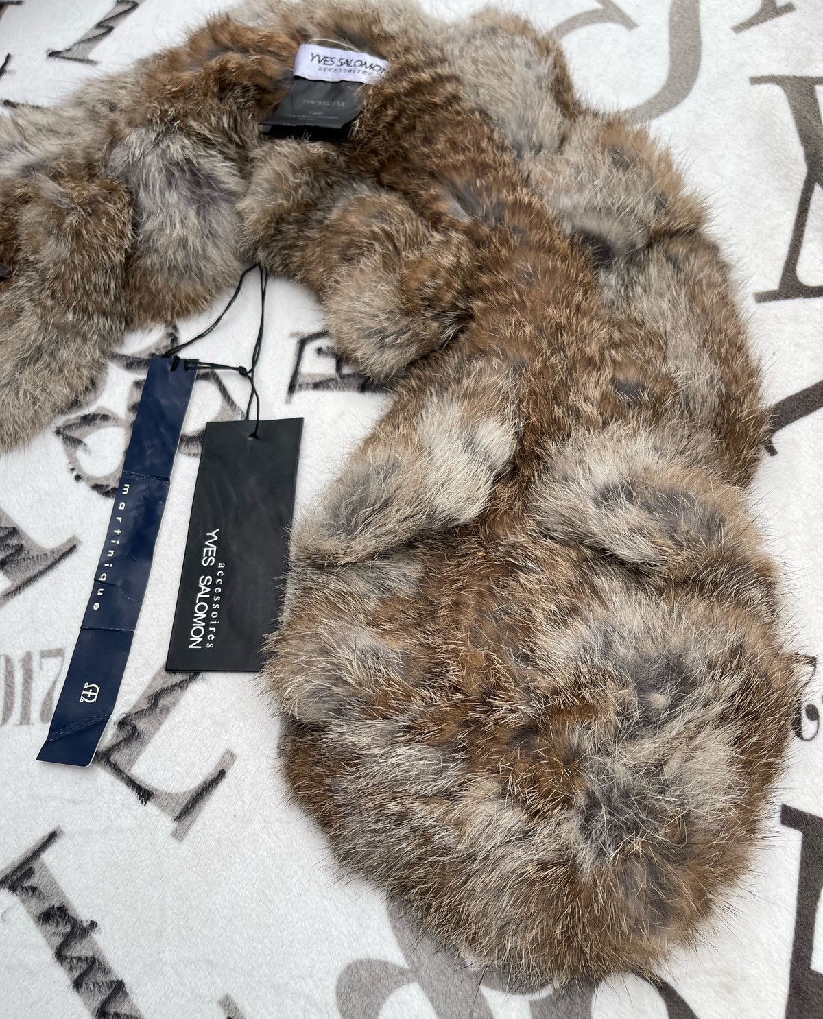 Yves Salomon 🔥 Yves Salomon Real Lapin Rabbit Fur Scarf Size ONE SIZE - 2 Thumbnail