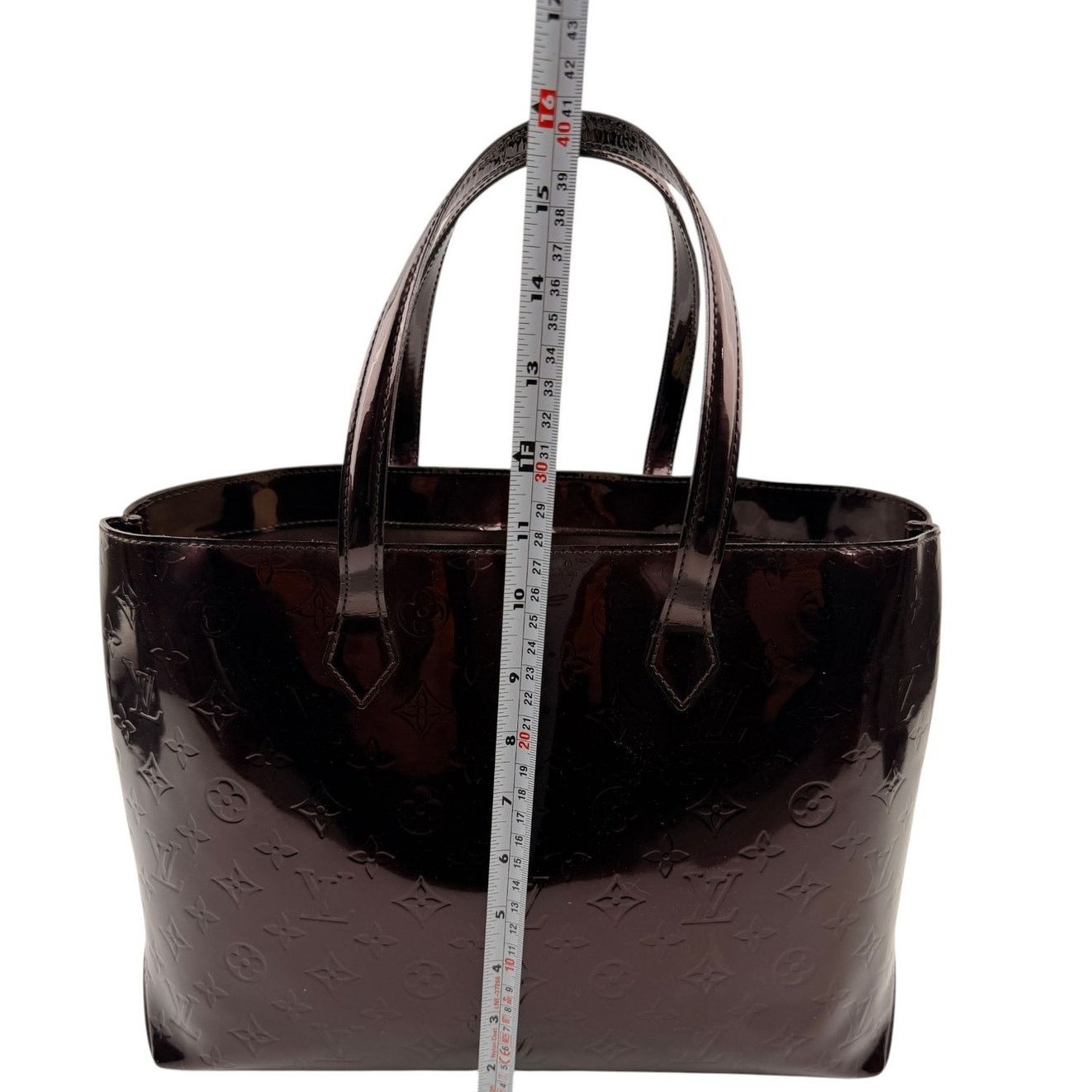 Louis Vuitton Louis Vuitton Amarante Monogram Vernis Wilshire MM Bag Size ONE SIZE - 13 Thumbnail