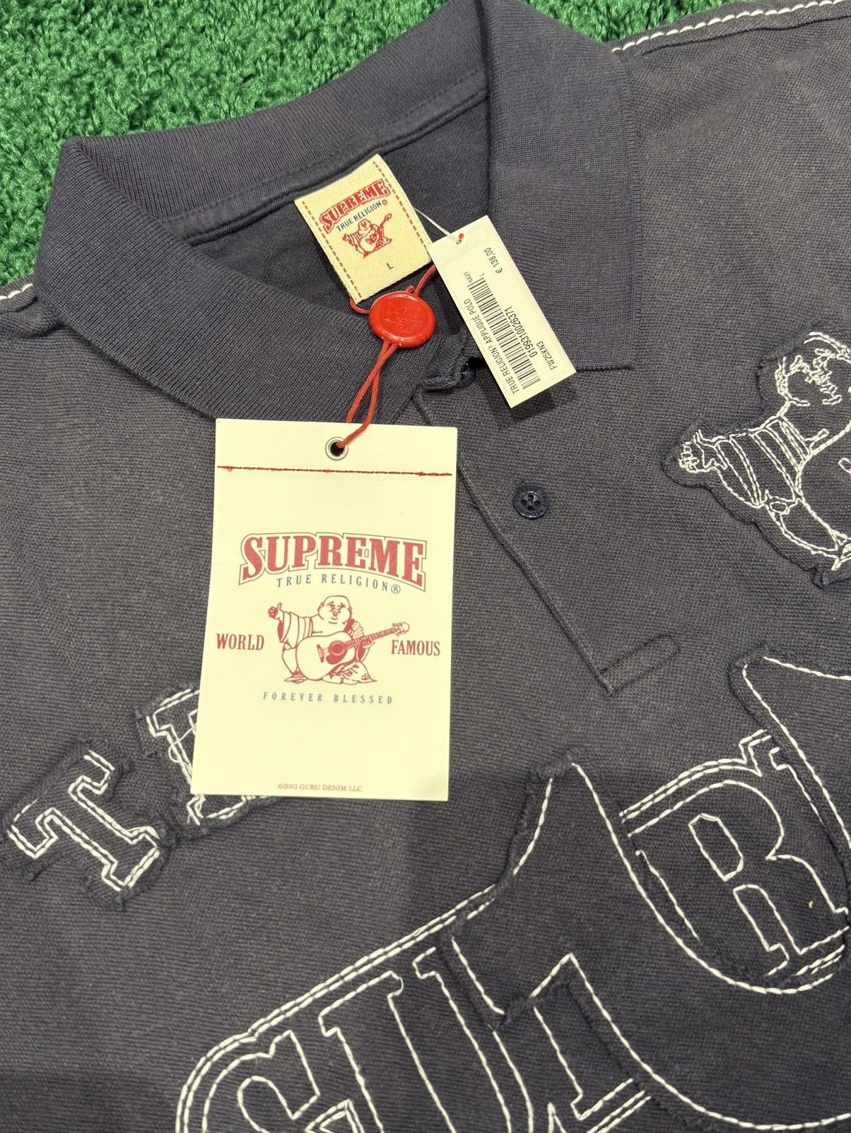 Other Supreme®/True Religion® Appliqué Polo Blu Size US L / EU 52-54 / 3 - 3 Thumbnail