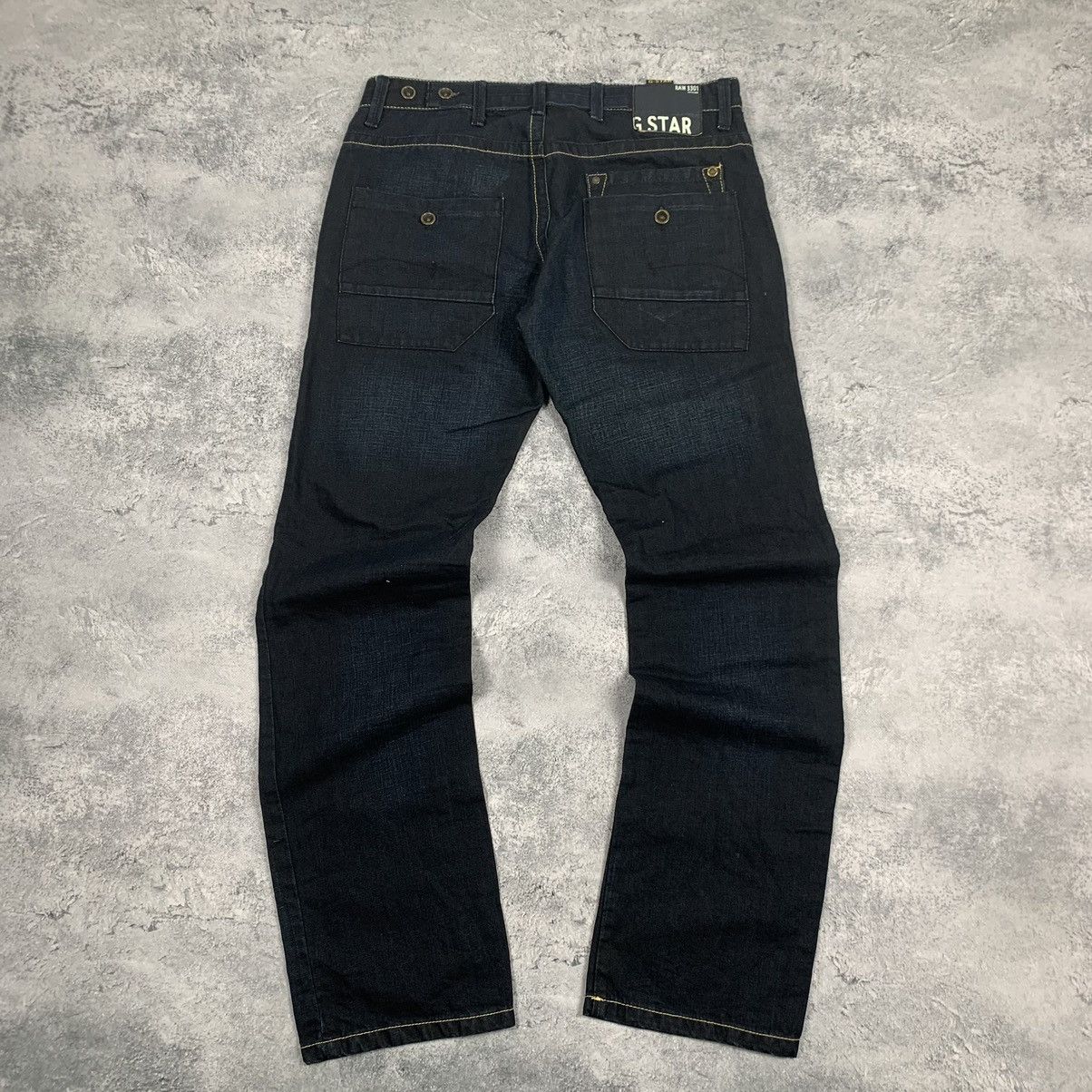 G-Star Vintage Y2K G-Star Raw Big Logo Jeans Size 33/34 Blue Size US 33 - 8 Thumbnail