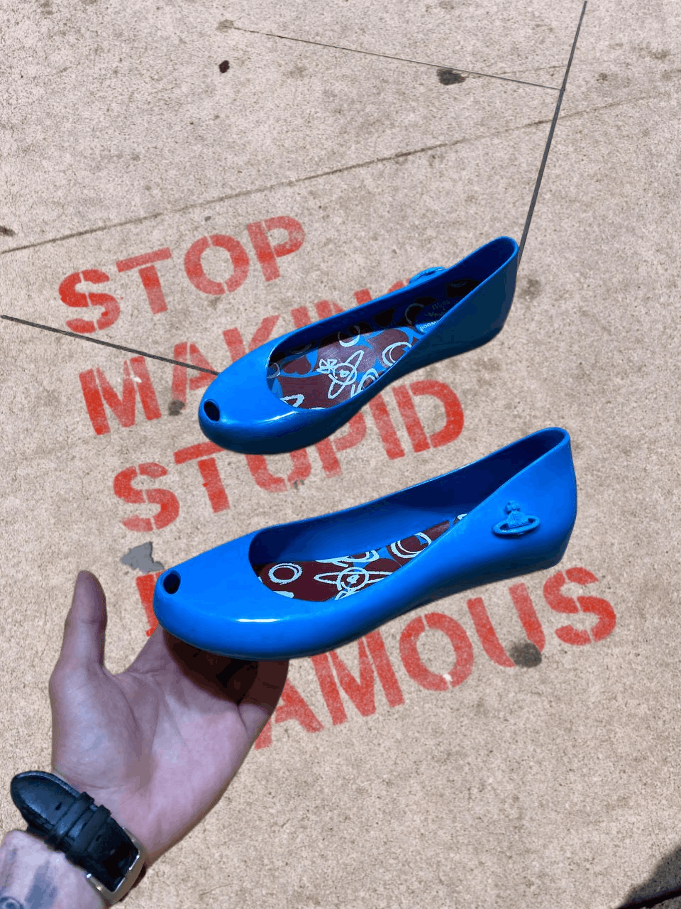 Vivienne Westwood Vivienne Westwood black lacquer ballet flats shoes vintage Size US 7 / IT 37 - 1 Thumbnail
