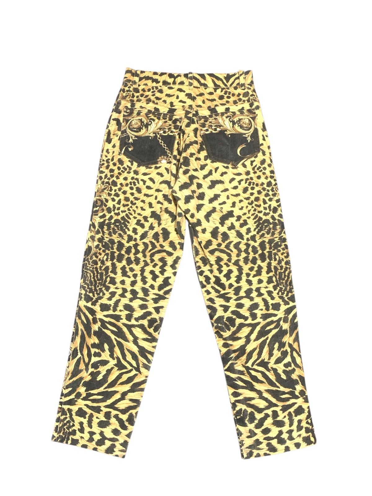 Roberto Cavalli Vintage 80's Roberto Cavalli Renaissance Print Trousers Size 28" / US 6 / IT 42 - 4 Thumbnail