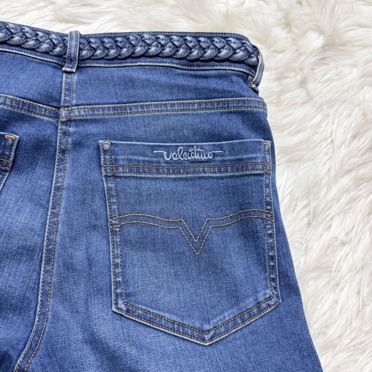 Valentino Valentino cable loop stretch denim pants Jeans Size 28" / US 6 / IT 42 - 14 Thumbnail