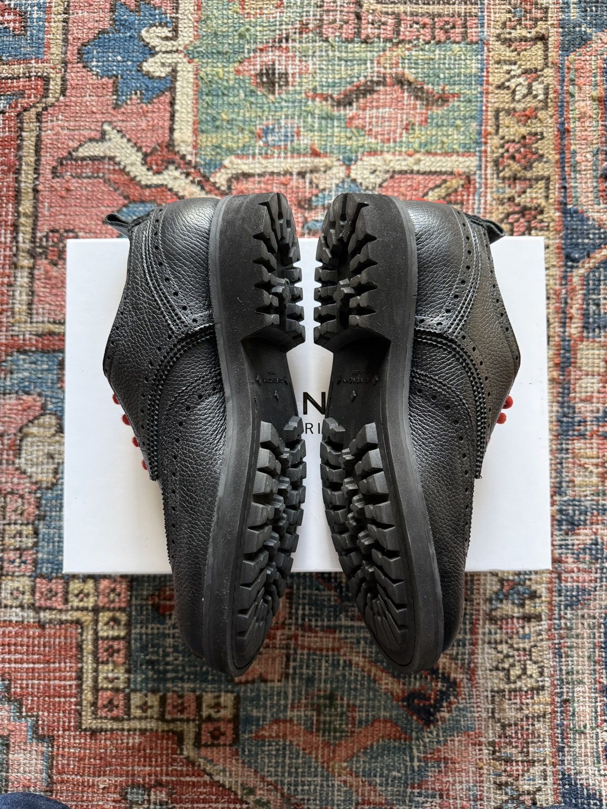 Givenchy Tisci Red Lace Wingtip Derbies Size US 9.5 / EU 42-43 - 4 Thumbnail