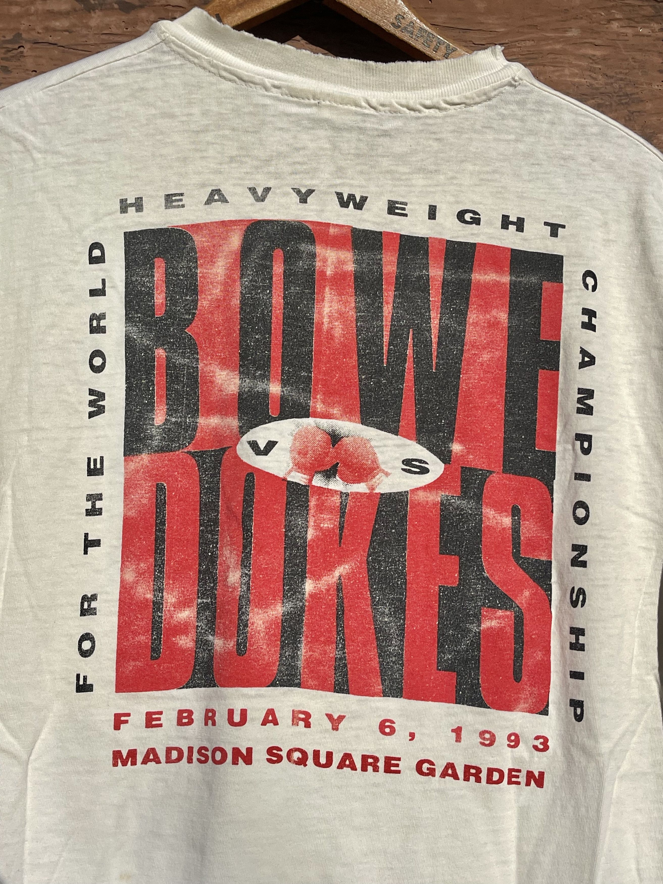Vintage 1993 HBO Boxing Bowe Vs Dokes Vintage 90's Rap T-Shirt Size US XL / EU 56 / 4 - 5 Thumbnail