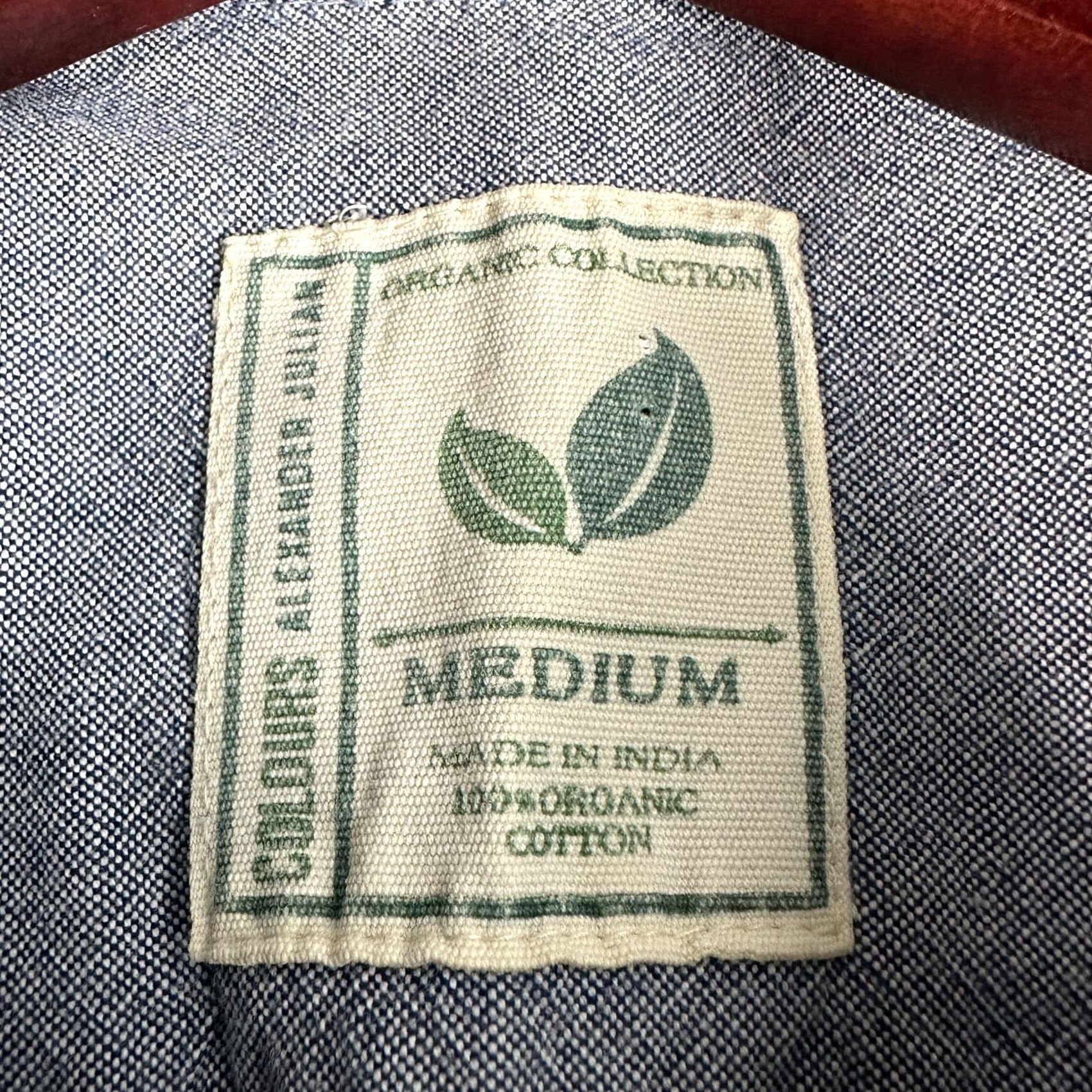 Vintage Colours Shirt Mens M Blue Chambray Organic Cotton Button Down Pocket Size US M / EU 48-50 / 2 - 4 Thumbnail