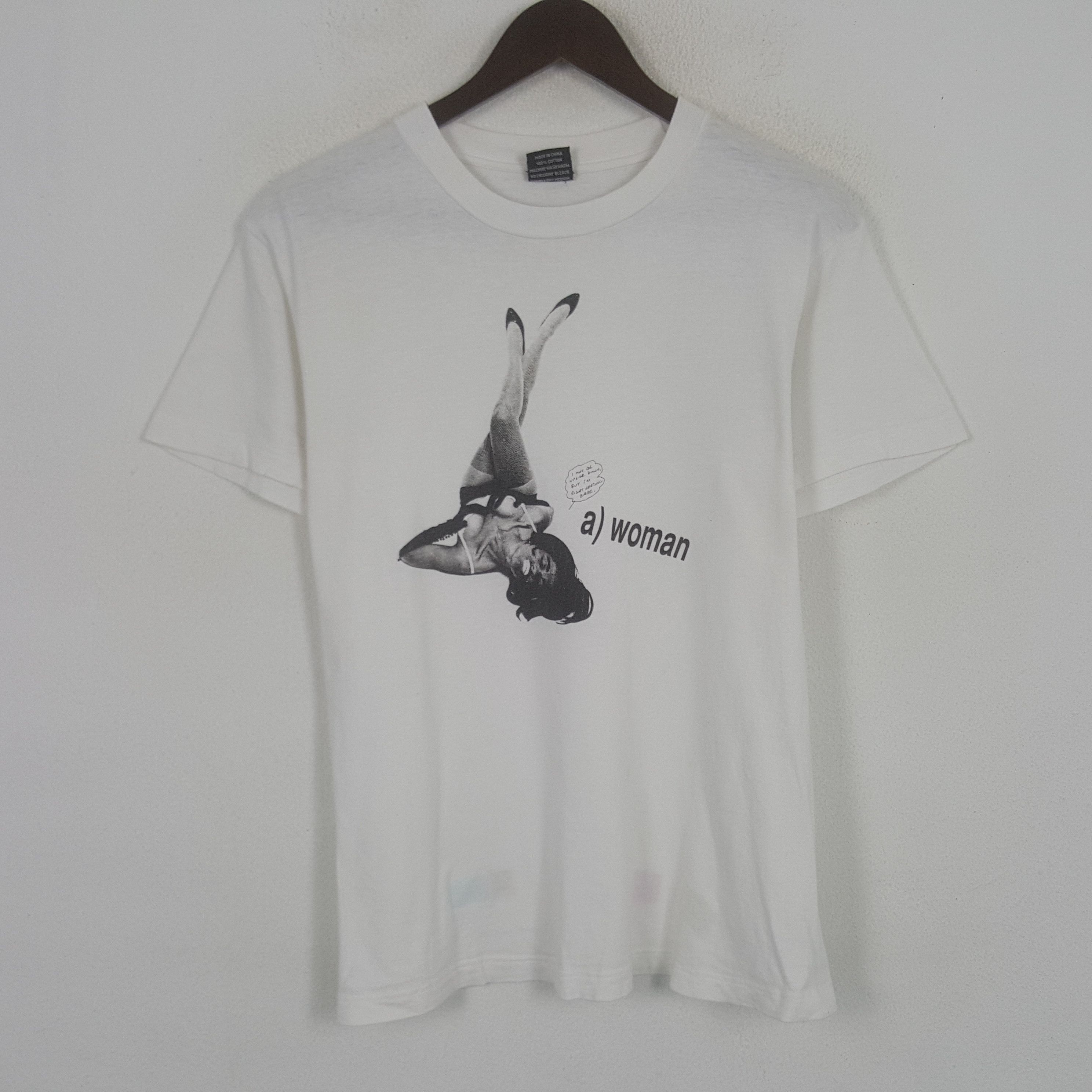image of Vintage A) Woman Sexy Design Tshirt in White, Men's (Size Medium)