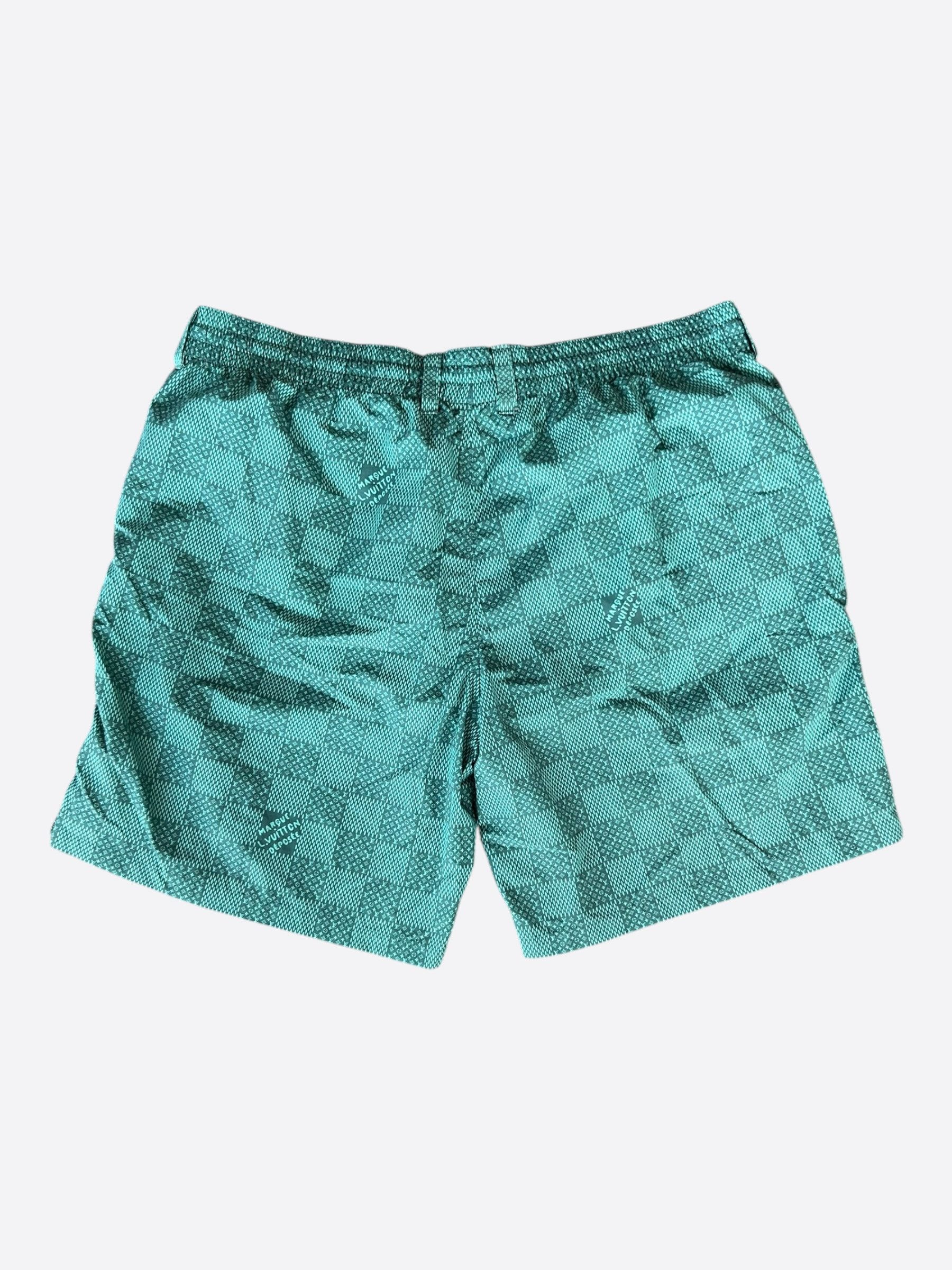 Louis Vuitton Louis Vuitton Green Damier Swimshorts Size US 38 / EU 54 - 2 Thumbnail
