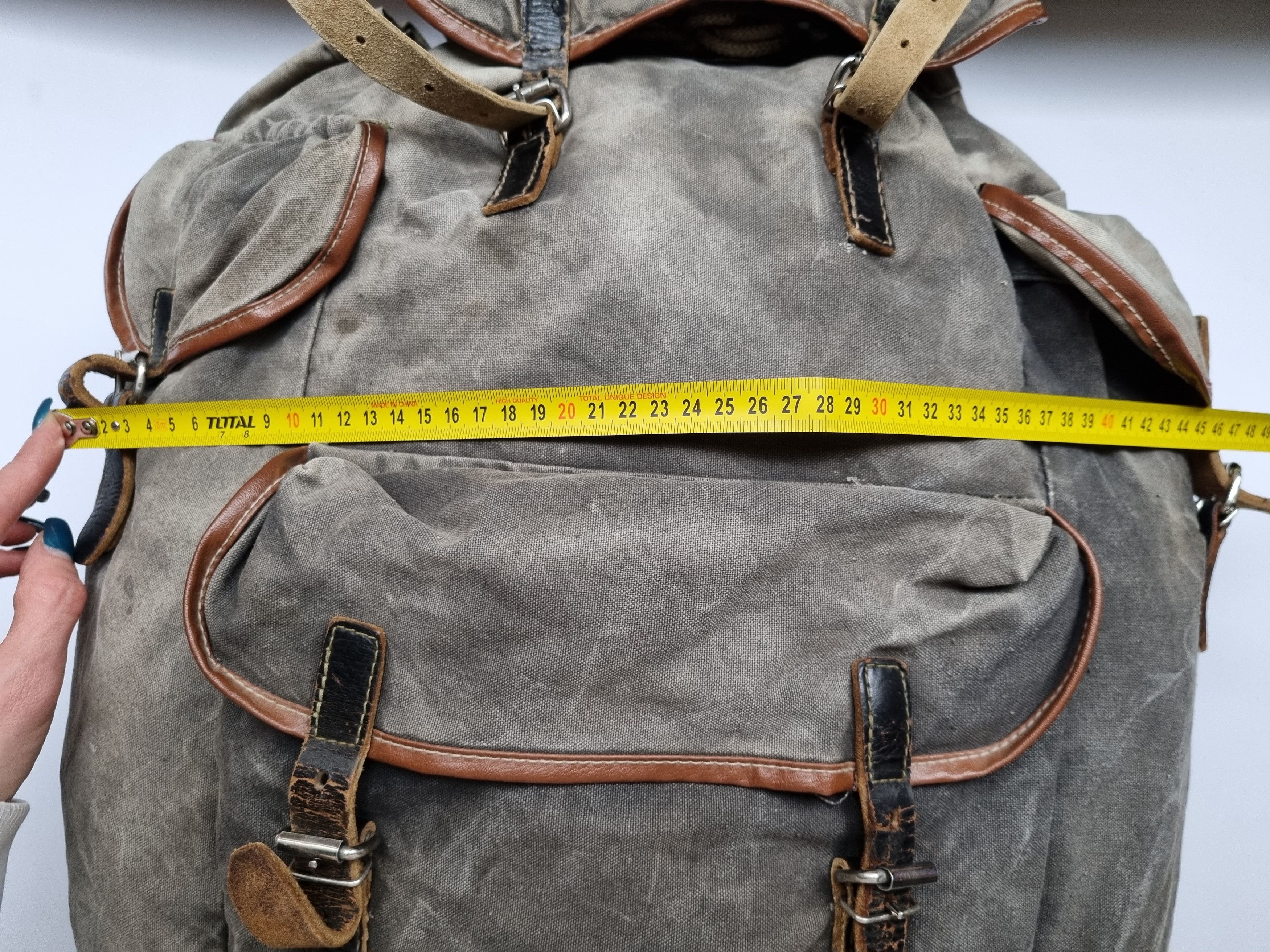 Japanese Brand 50s Vintage Sun Faded Thrashed Backpack Amazing Fade Size ONE SIZE - 7 Thumbnail
