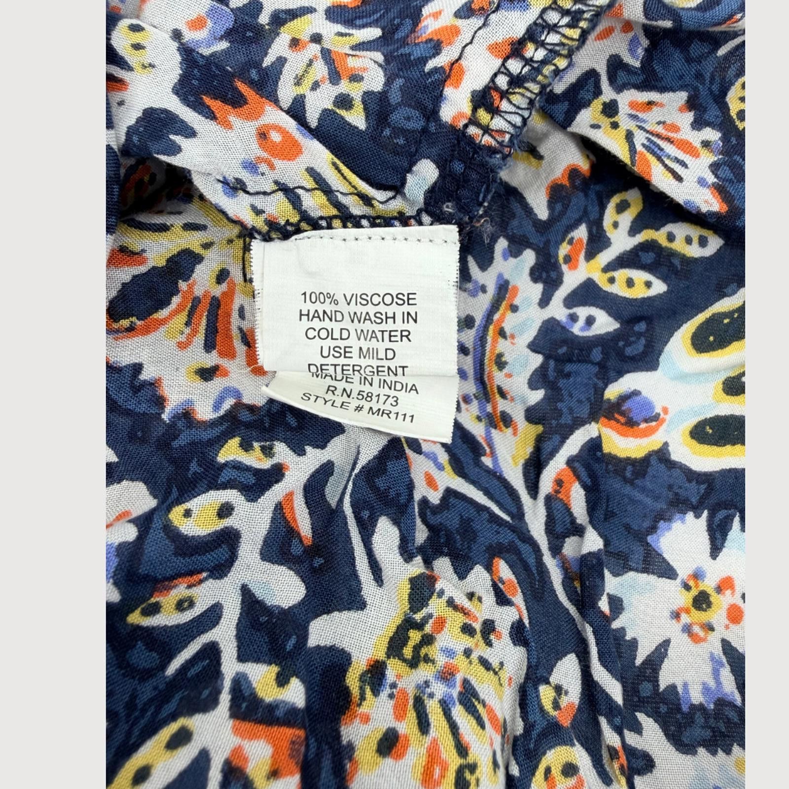 Other Raga Man Navy Floral Paisley Button Shirt S Size US S / EU 44-46 / 1 - 4 Thumbnail