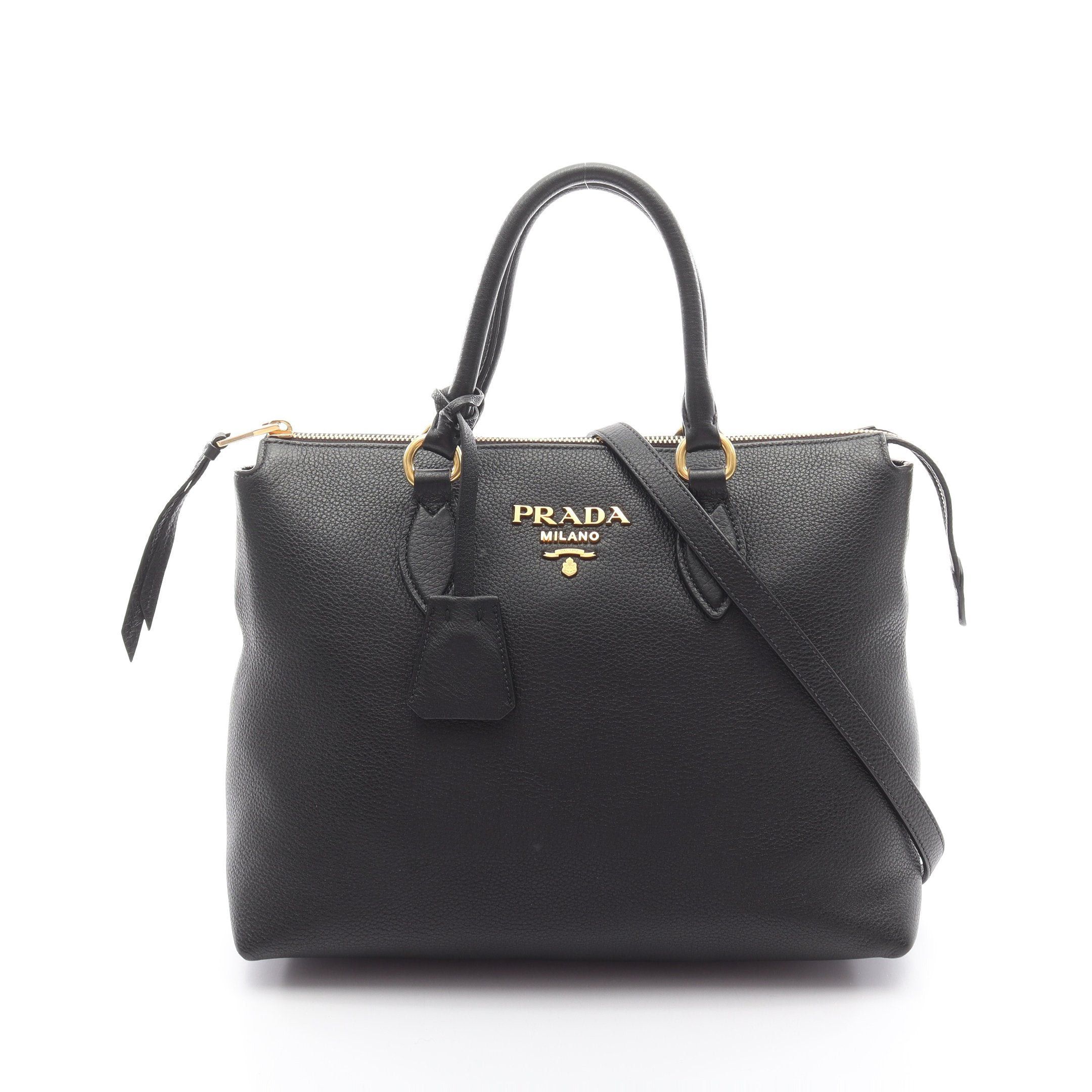 Prada Prada Handbag Leather Black Size ONE SIZE - 1 Thumbnail