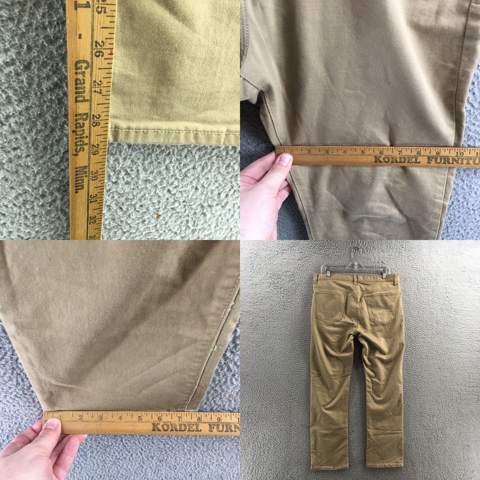 Banana Republic Banana Republic Tapered Pants Mens 34 Beige Slim Fit Mid Rise Khakis 5-Pocket Regular Inseam 28in Straight Leg Boys Mens Size US 34 / EU 50 - 8 Thumbnail
