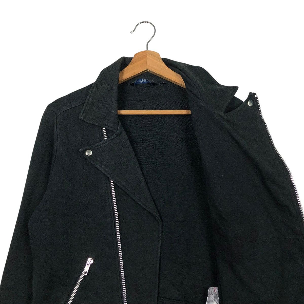 Japanese Brand 🔥VINTAGE CROPPED BIKER JACKET SHIPS DOUBLE COLLAR BONDAGE Size US S / EU 44-46 / 1 - 14 Thumbnail