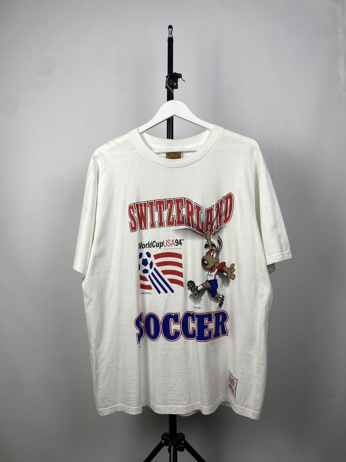 Vintage World Cup USA 1994 Switzerland football T-shirt