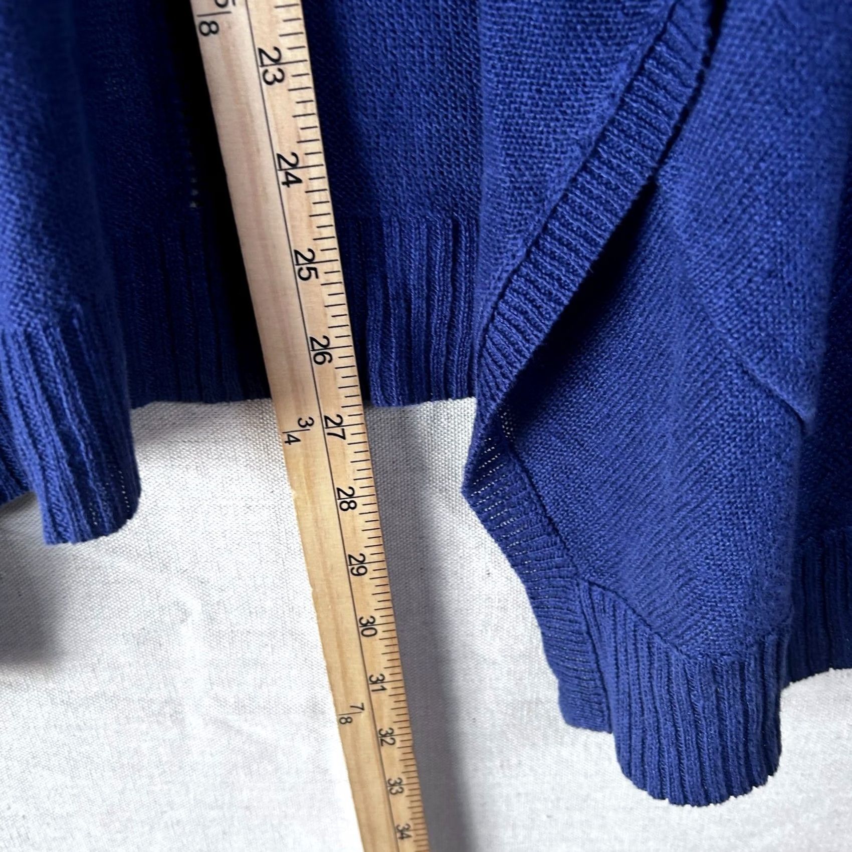 Eileen Fisher Eileen Fisher Sweater Womens PM Blue Petite Linen Open Front Cardigan Pockets Size M / US 6-8 / IT 42-44 - 6 Thumbnail
