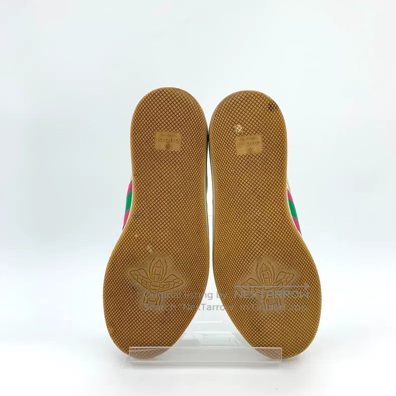 Gucci Gucci Colour-blocked logo embossed striped webbing casual Size US 6.5 / IT 36.5 - 5 Thumbnail