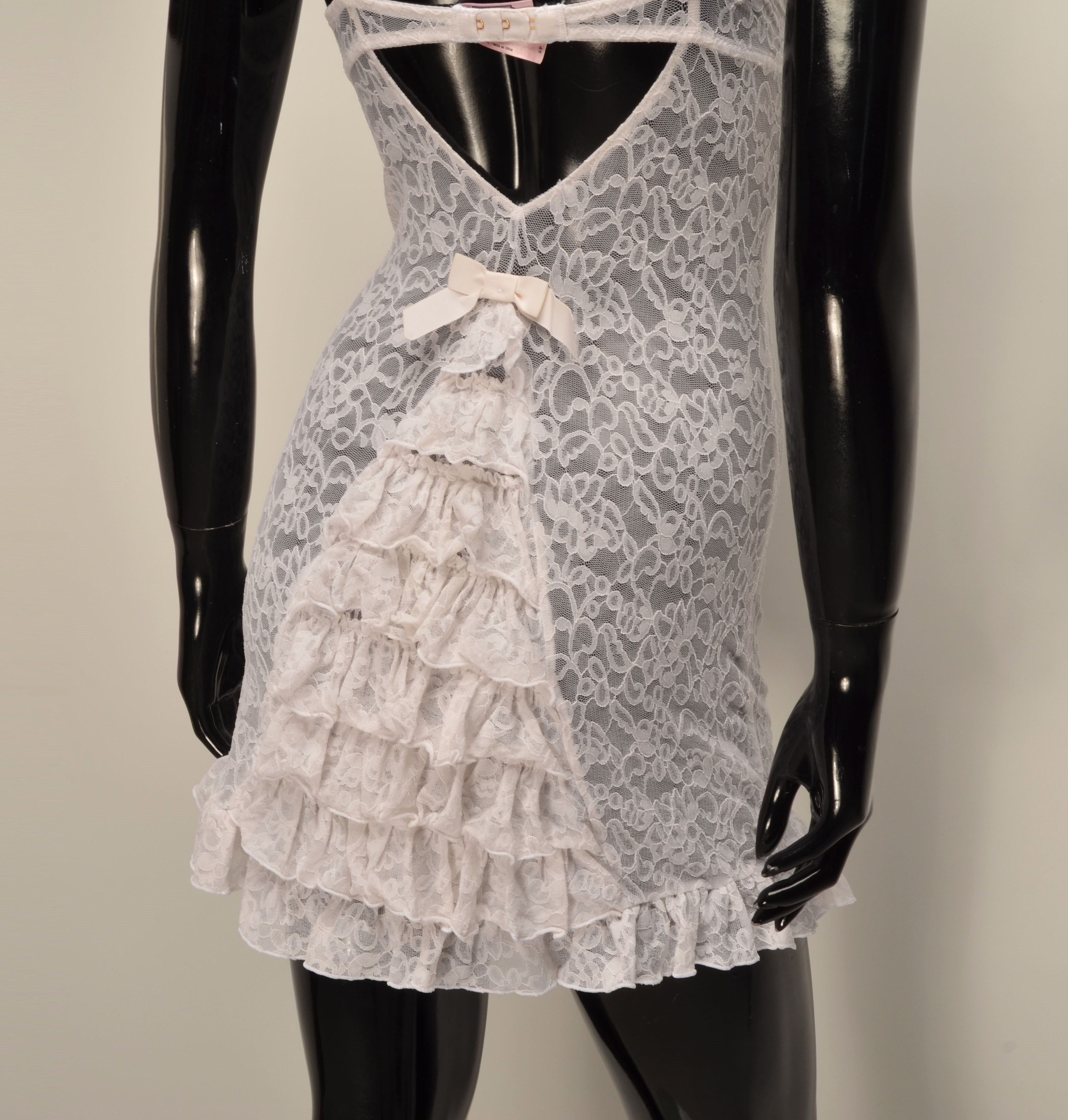 Designer × Victoria's Secret × Vintage Victorias Secret The Lacie Y2K Sexy Coquette Lace Mini Dress Size S / US 4 / IT 40 - 4 Thumbnail