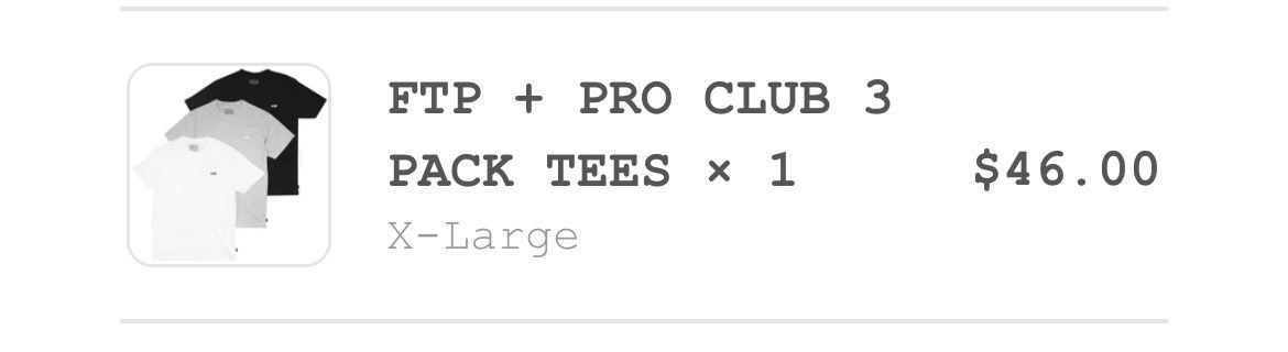 Designer × Fuck The Population FTP x pro club tee (3 pack) order confirmed Size US XL / EU 56 / 4 - 3 Thumbnail