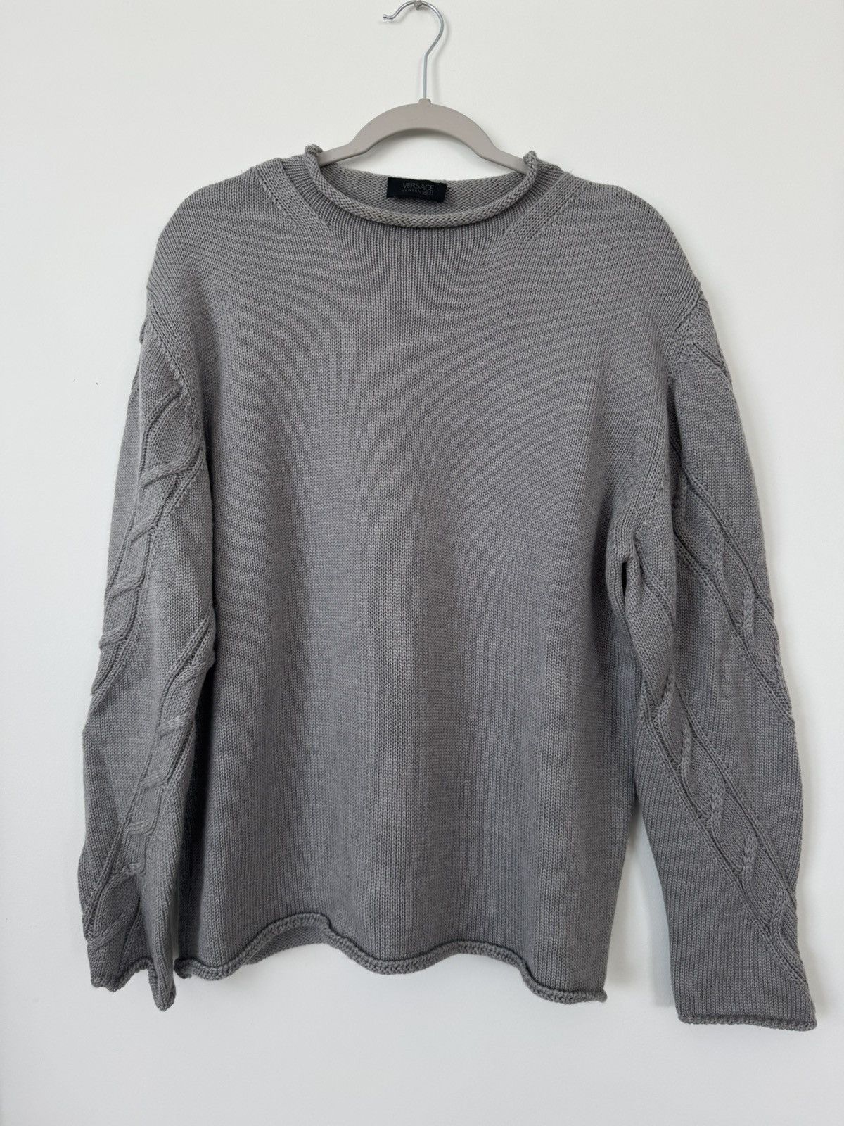 Versace Vintage Versace Gray Knit Sweater Size US M / EU 48-50 / 2 - 1 Thumbnail