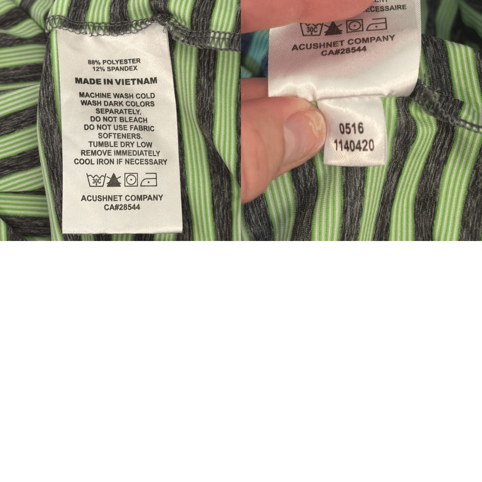 Footjoy **FootJoy Mens Striped Green Gray Golf Polo XL** User: FootJoy Mens Striped Green Gray Golf Polo XL Size US XL / EU 56 / 4 - 8 Thumbnail