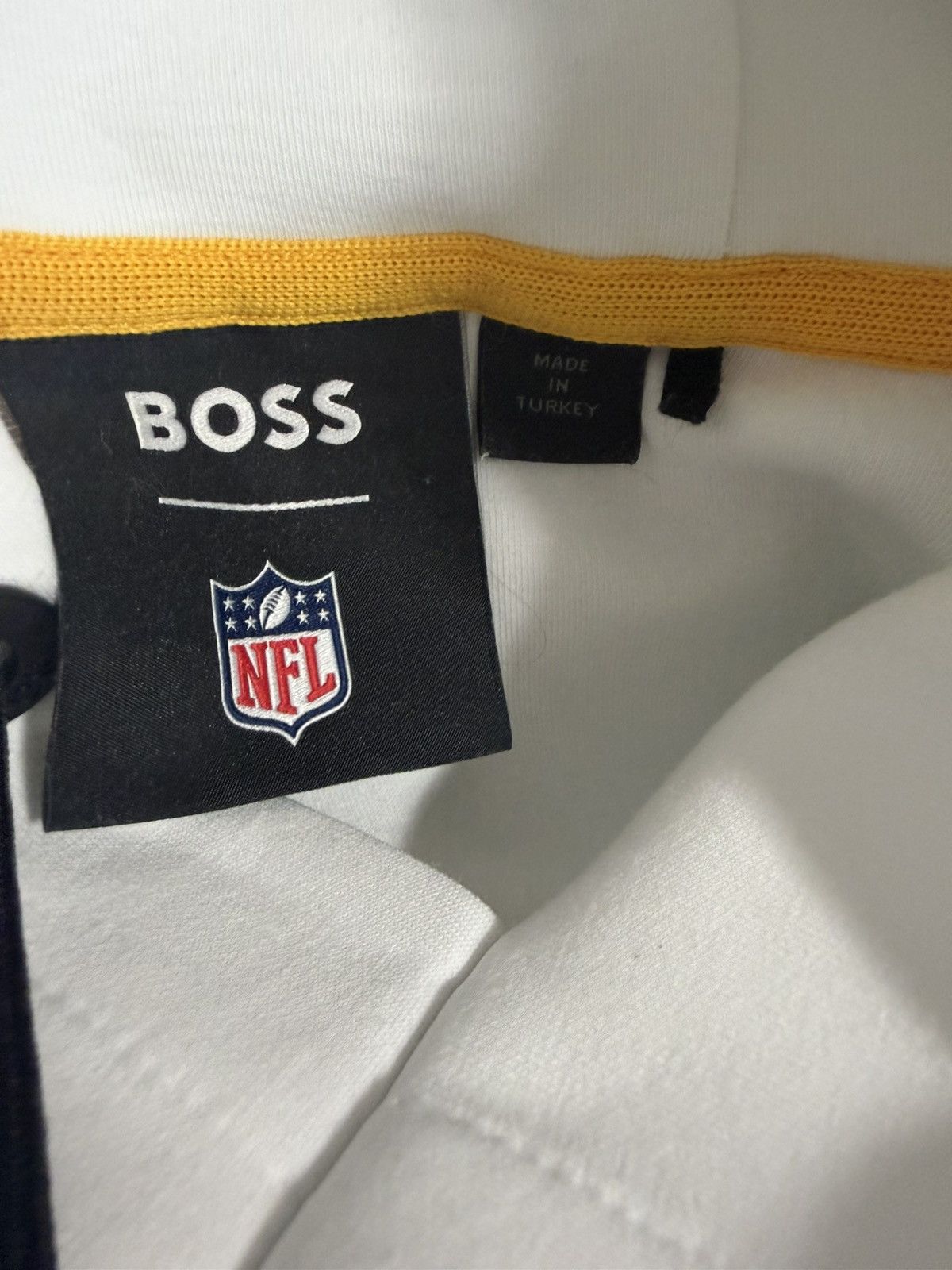 Hugo Boss Boss x NFL Pittsburgh Steelers White Hooded Sweater Size XL. Size US XL / EU 56 / 4 - 7 Thumbnail