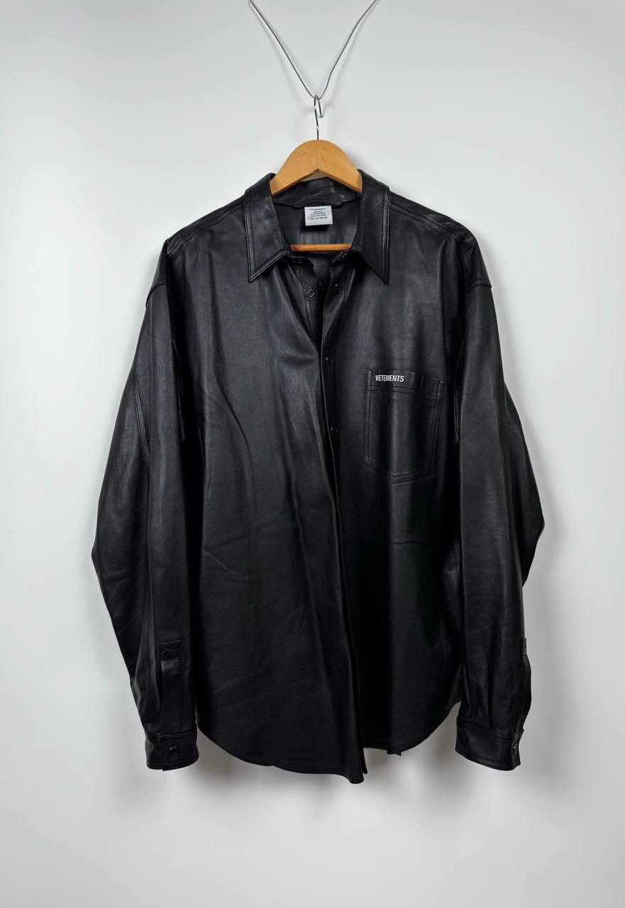 Vetements Vetements Leather Overshirt Jacket Size US S / EU 44-46 / 1 - 2 Thumbnail