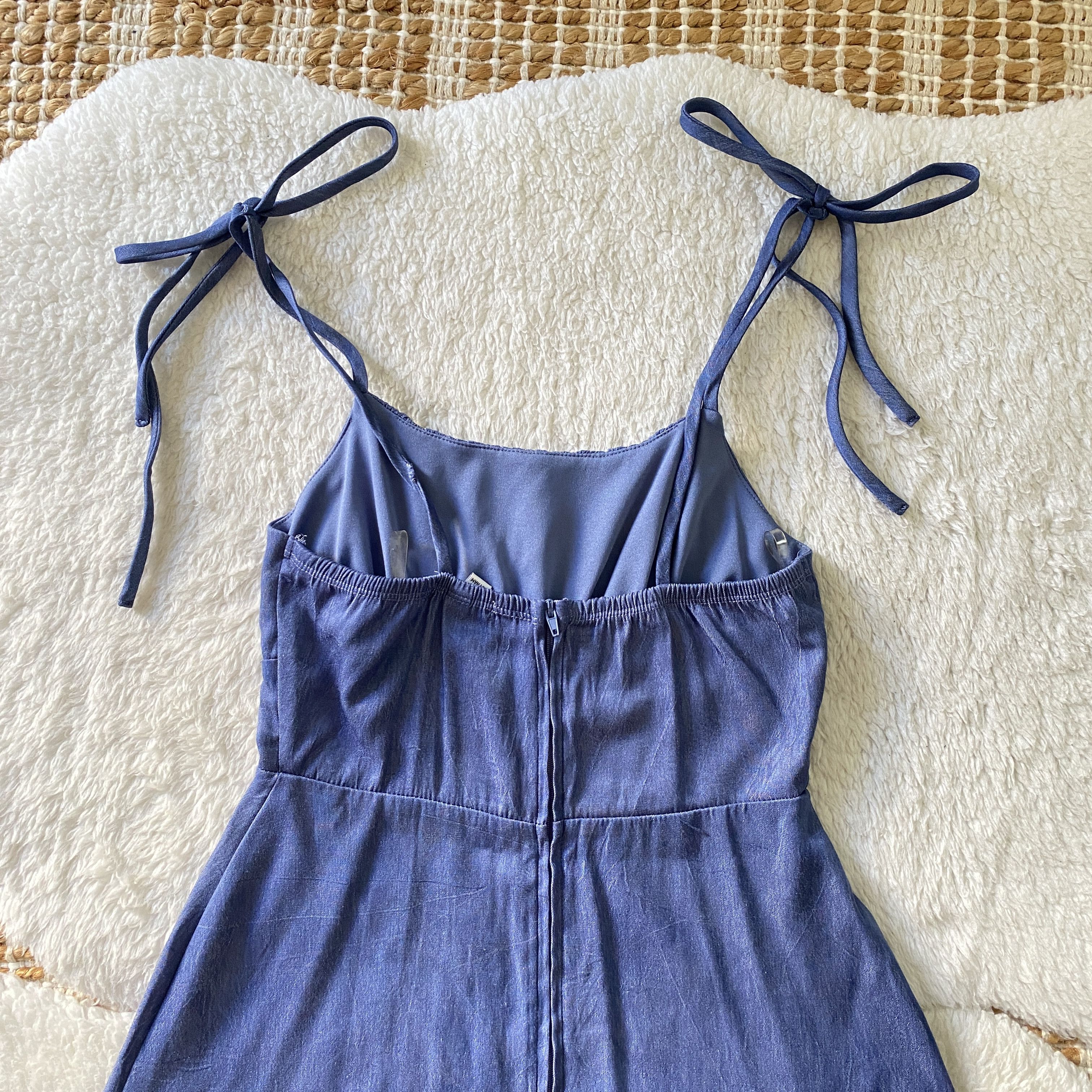 Other Speechless Chambray Blue Baby Doll Dress XS - Summer Dress Size XS / US 0-2 / IT 36-38 - 5 Thumbnail