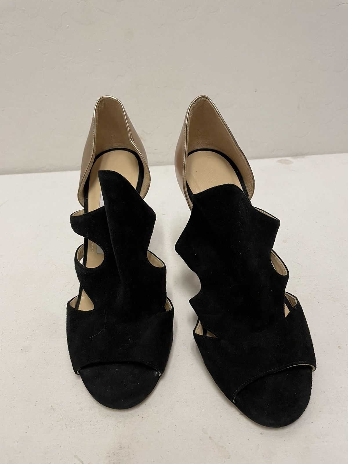 Jimmy Choo Toysen d'Orsay Bootie in suede and metallic leather Size US 7 / IT 37 - 2 Thumbnail