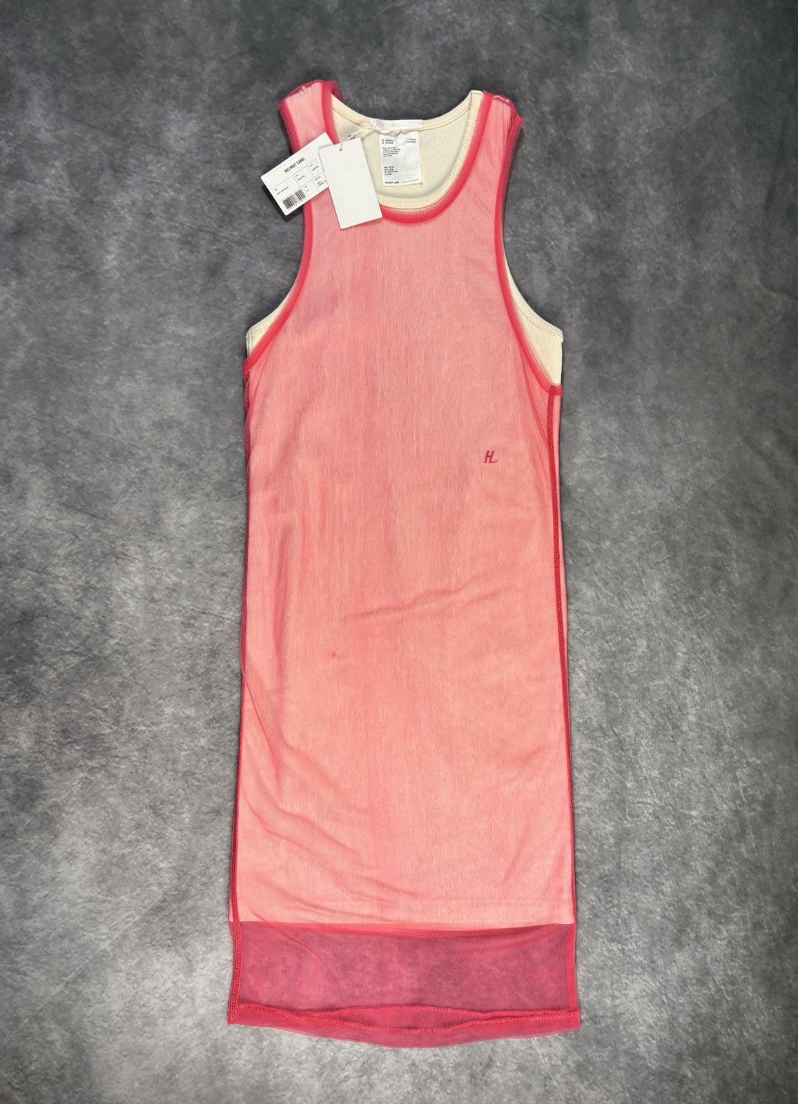 Helmut Lang Helmet Lang Tank Top Dress Long Sheer Double Layer Ribbed Size M / US 6-8 / IT 42-44 - 3 Thumbnail