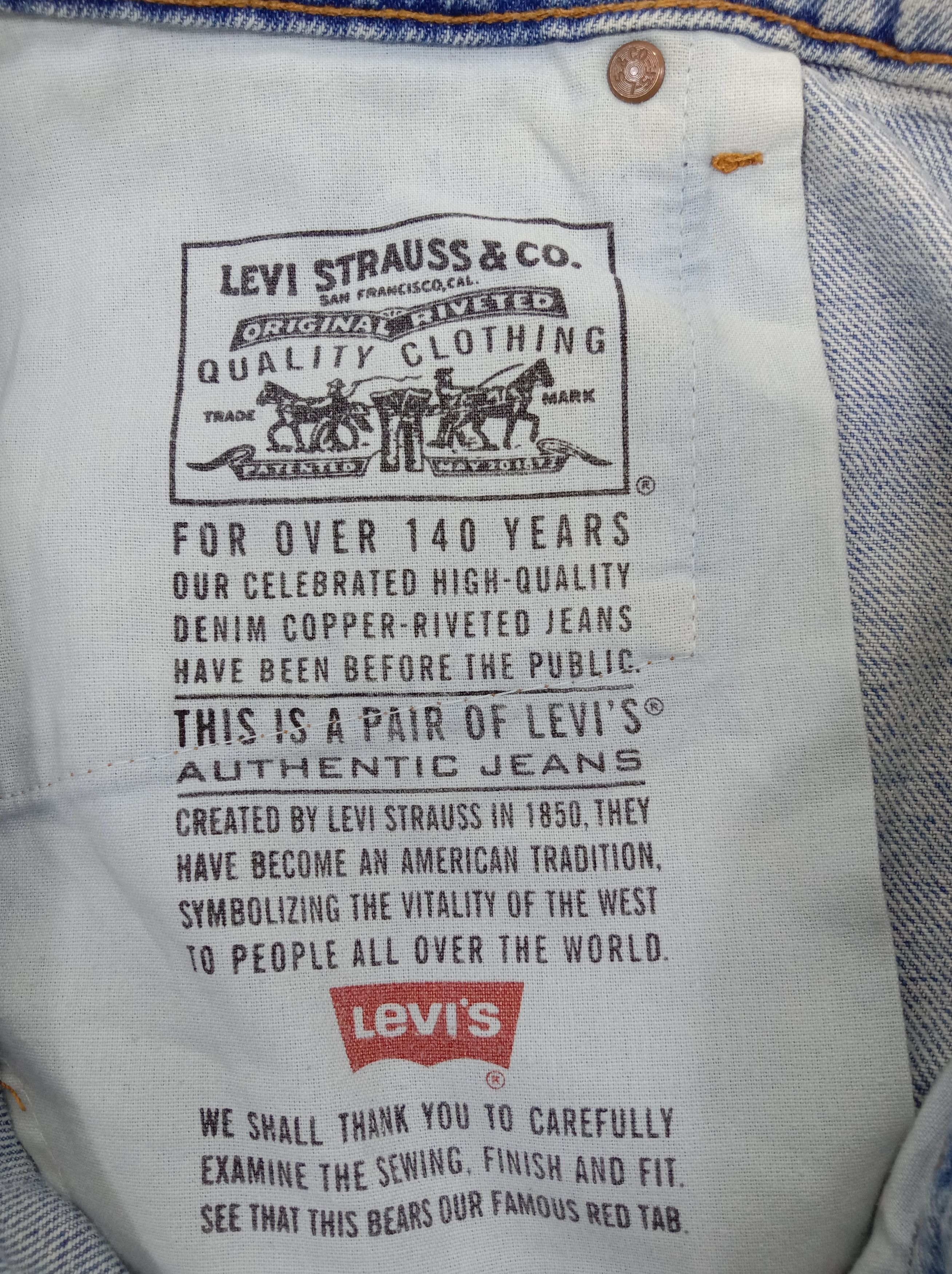 Levi's Vintage 90s Levi's 521 Jeans Blue Wash Tapered Fit Denim Size 33" - 12 Thumbnail