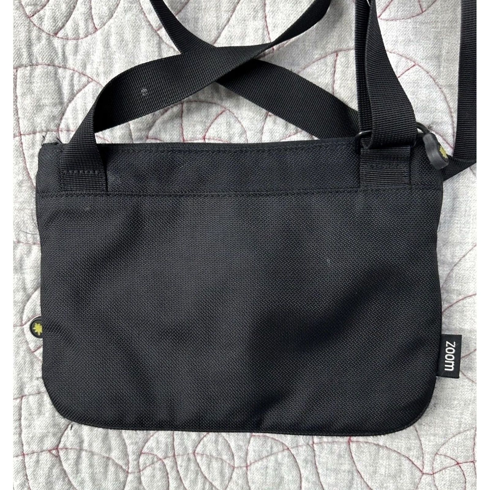 Vintage SHERPANI ZOOM Black Nylon Crossbody Purse Bag Small Women's Crossbody Bag Nylon Zipper Adjustable Strap Vintage: No Size ONE SIZE - 3 Thumbnail