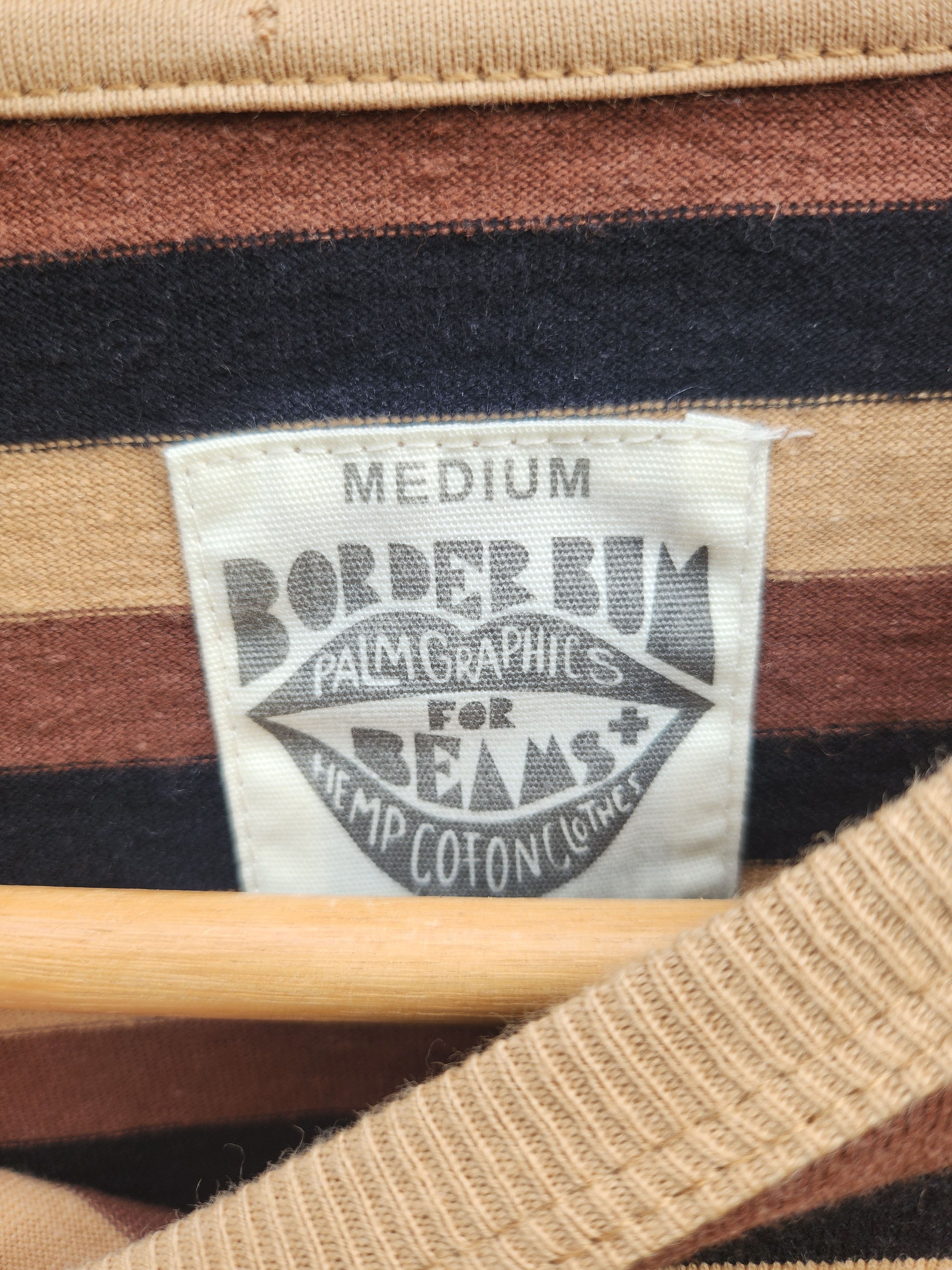 Beams Plus 💥Beam+ Border Bum Hemp Cotton ClothesStriped LS Tshirt Size US M / EU 48-50 / 2 - 5 Thumbnail
