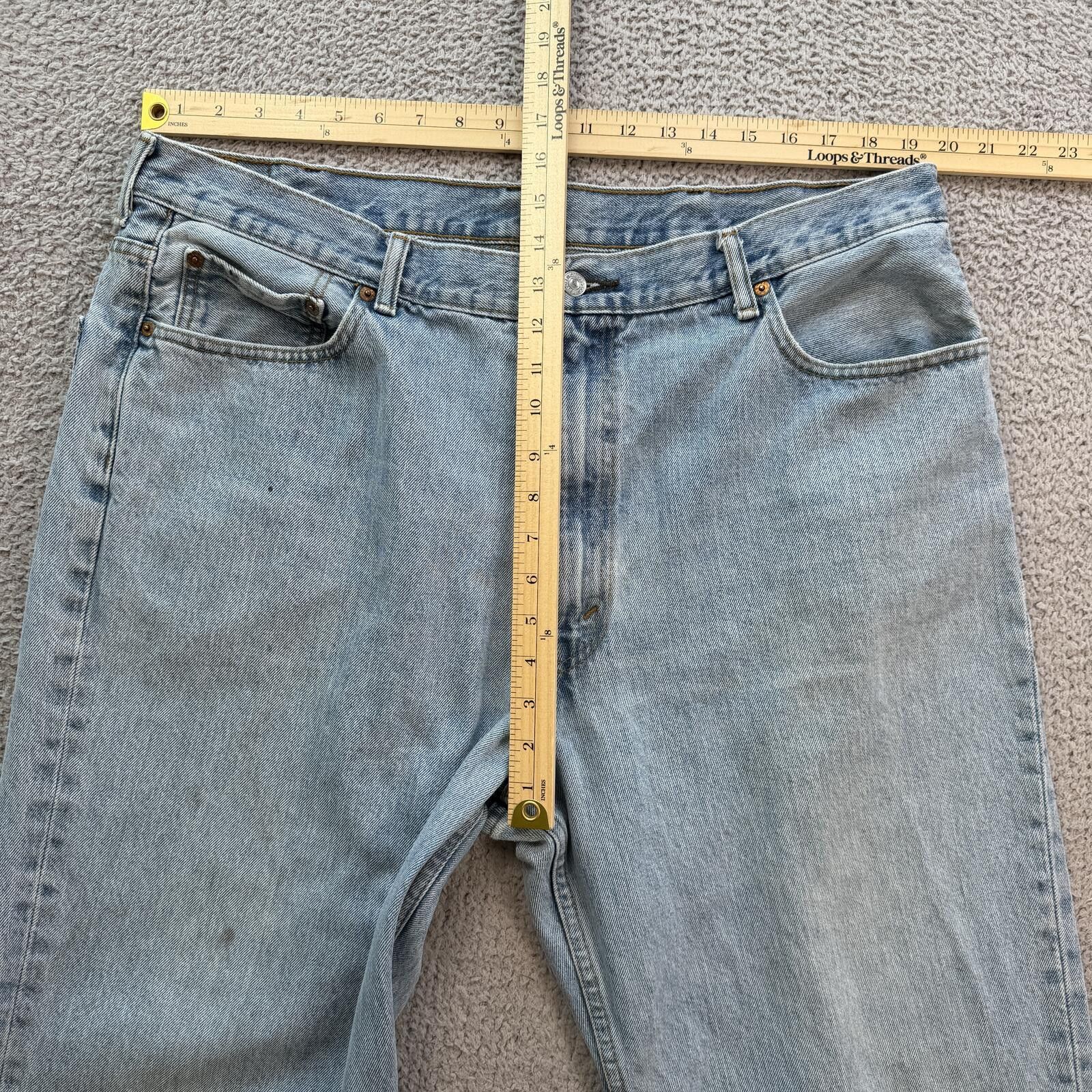 Levi's Vintage Levis 550 Relaxed Fit Light Wash Baggy Jeans 40x28 Size US 40 / EU 56 - 3 Thumbnail