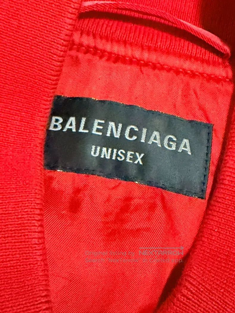Balenciaga Balenciaga Red Letter Logo Printed Single-breasted Jacket Size US S / EU 44-46 / 1 - 4 Thumbnail