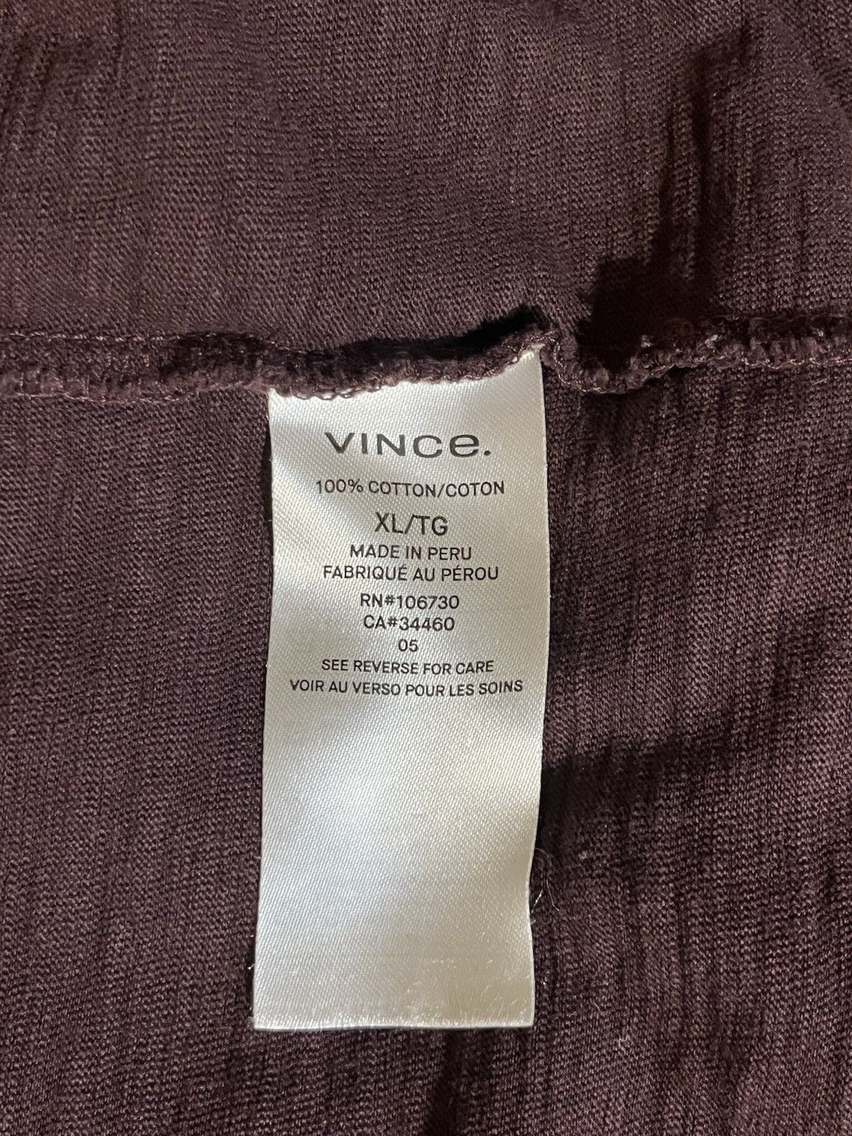 Vince VINCE 100% Cotton Long Sleeve Henley Tee Shirt Size US XL / EU 56 / 4 - 6 Thumbnail